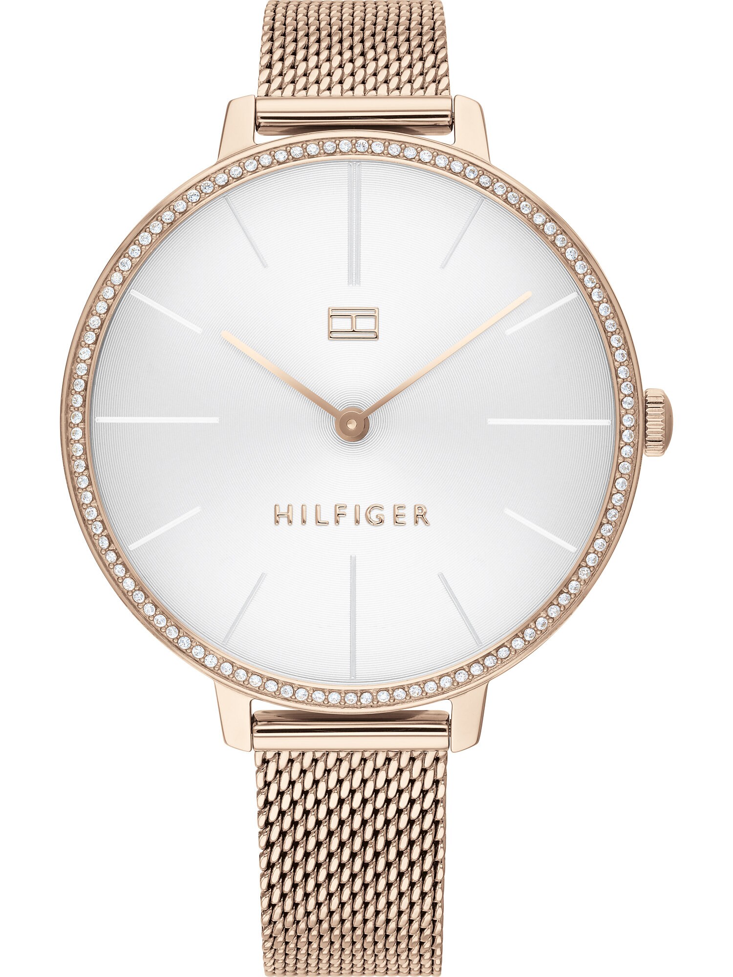 TOMMY HILFIGER Analoginis (įprastinio dizaino) laikrodis  balta / rožinio aukso spalva