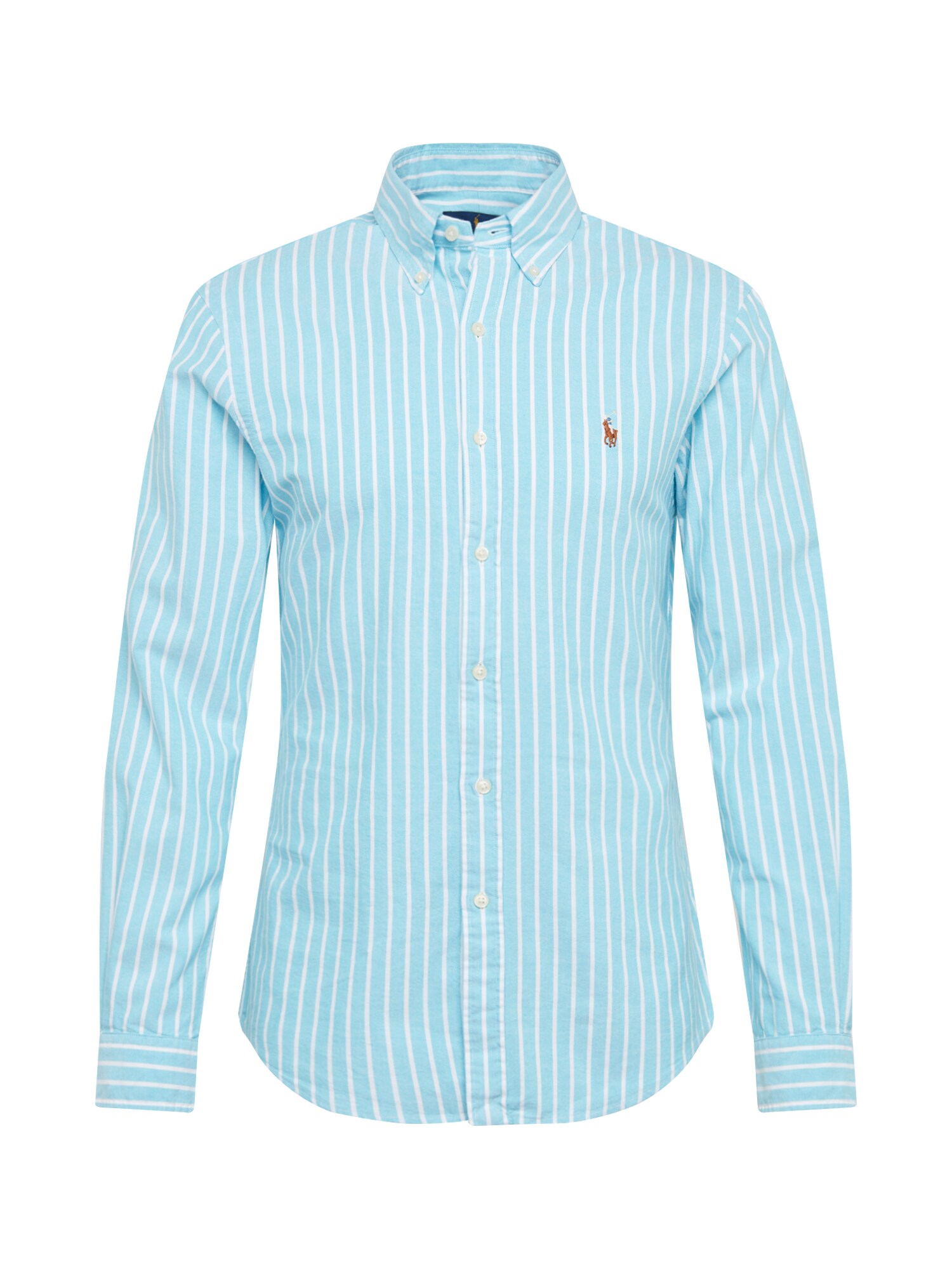POLO RALPH LAUREN Dalykiniai marškiniai 'SLBDPPCS-LONG SLEEVE-SPORT SHIRT'  balta / šviesiai mėlyna
