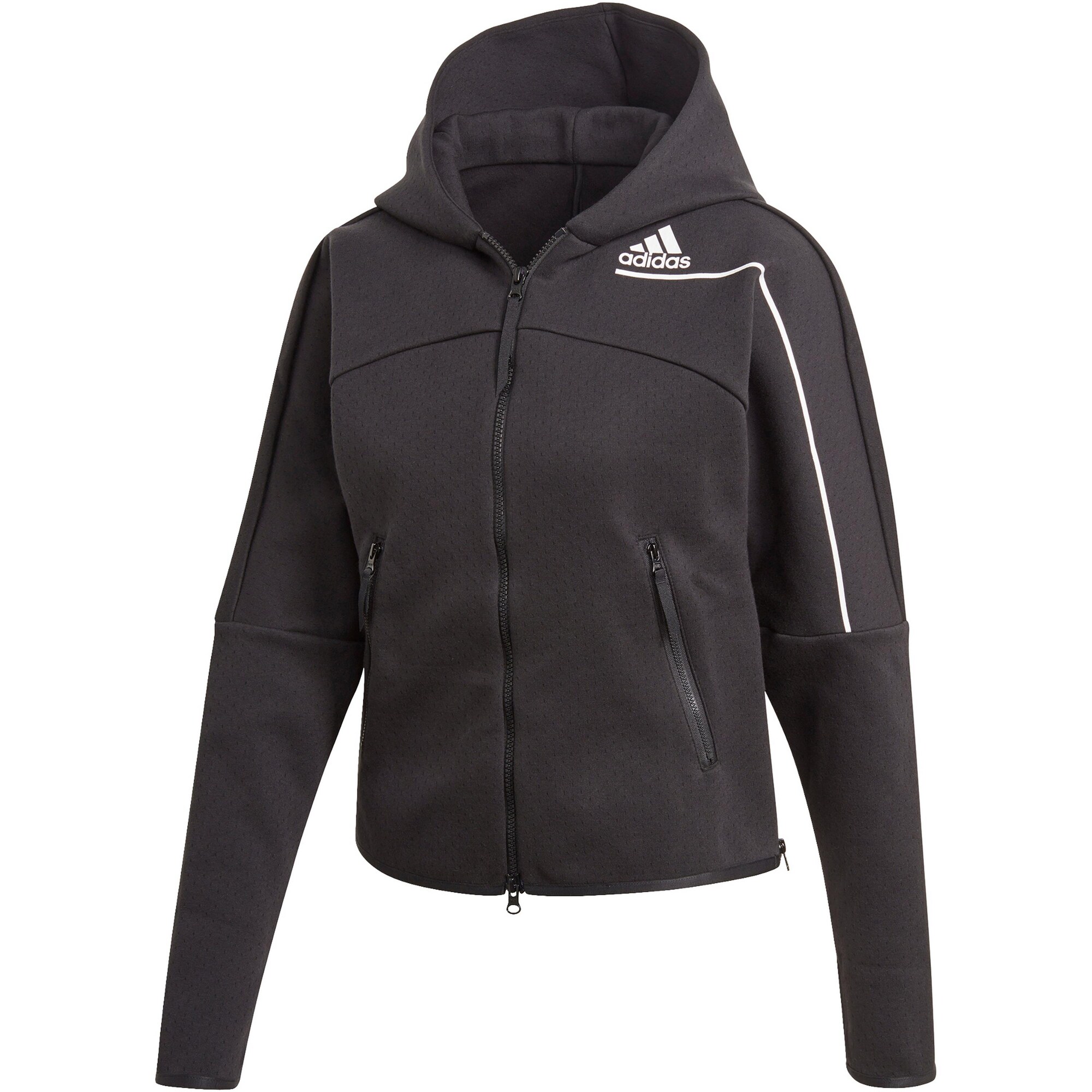 ADIDAS PERFORMANCE Sportinis džemperis 'Z.N.E.'  juoda / balta
