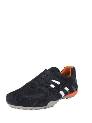 GEOX Zapatillas deportivas bajas 'UOMO SNAKE'  ecru / navy / naranja