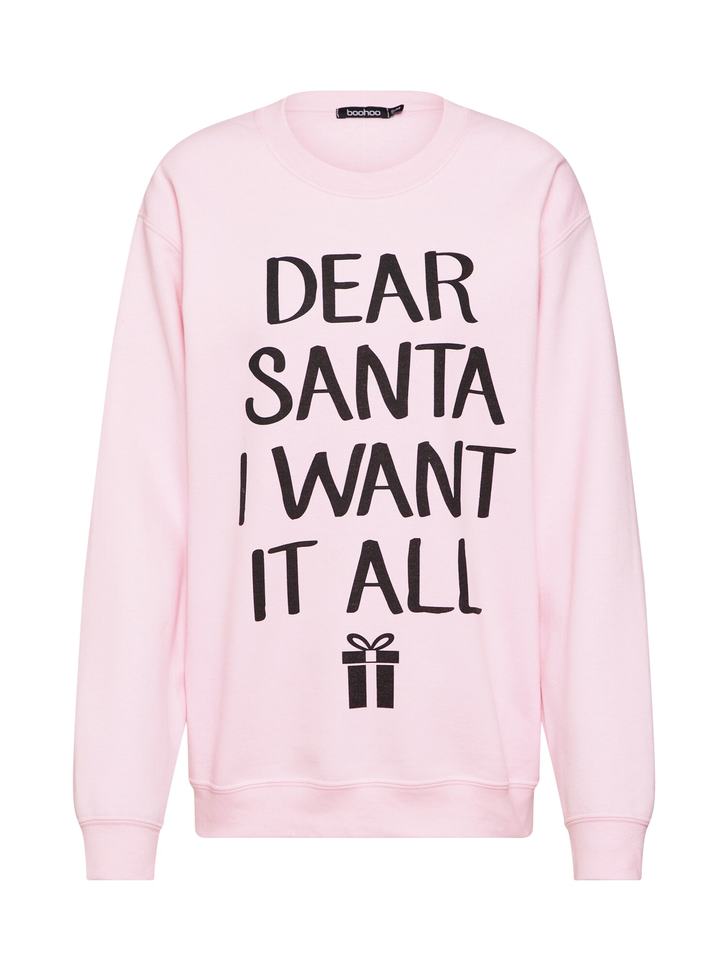 Boohoo Dames Sweatshirt Dear Santa Christmas Sweat Pink boohoo kopen in de aanbieding