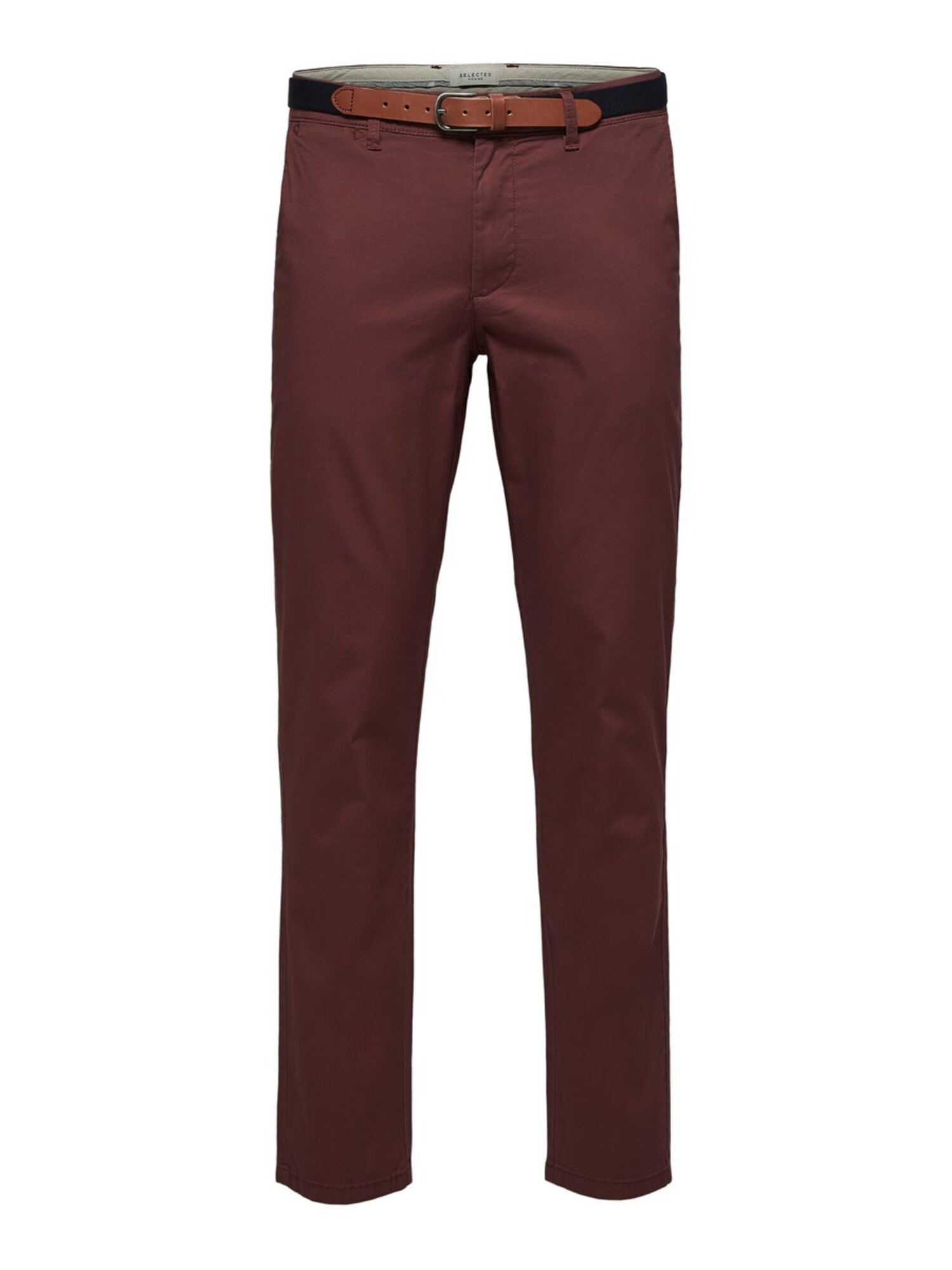 SELECTED HOMME Chino stiliaus kelnės 'YARD'  rubinų raudona