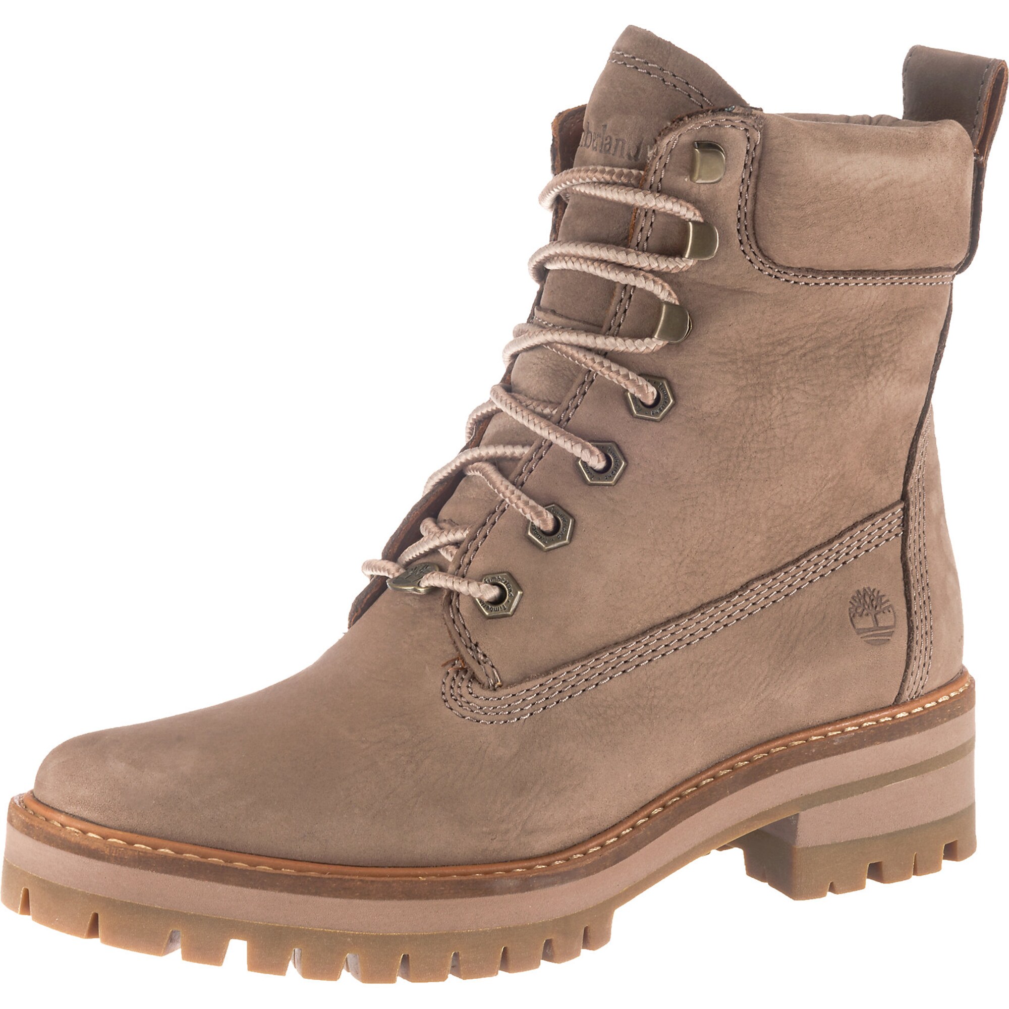 TIMBERLAND Suvarstomieji kulkšnis dengiantys batai 'Courmayeur Valley'  rausvai pilka