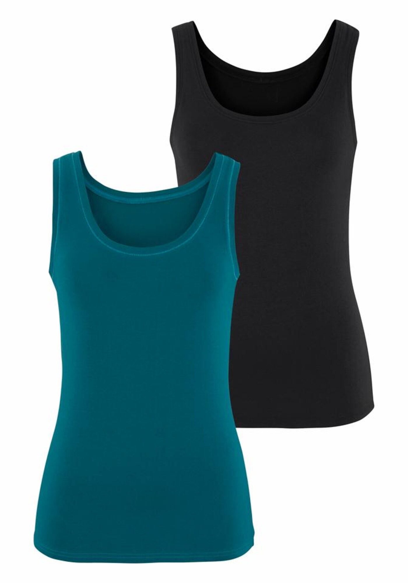 VIVANCE Top  verde petrol / negru
