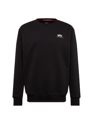 ALPHA INDUSTRIES Sudadera  negro / blanco