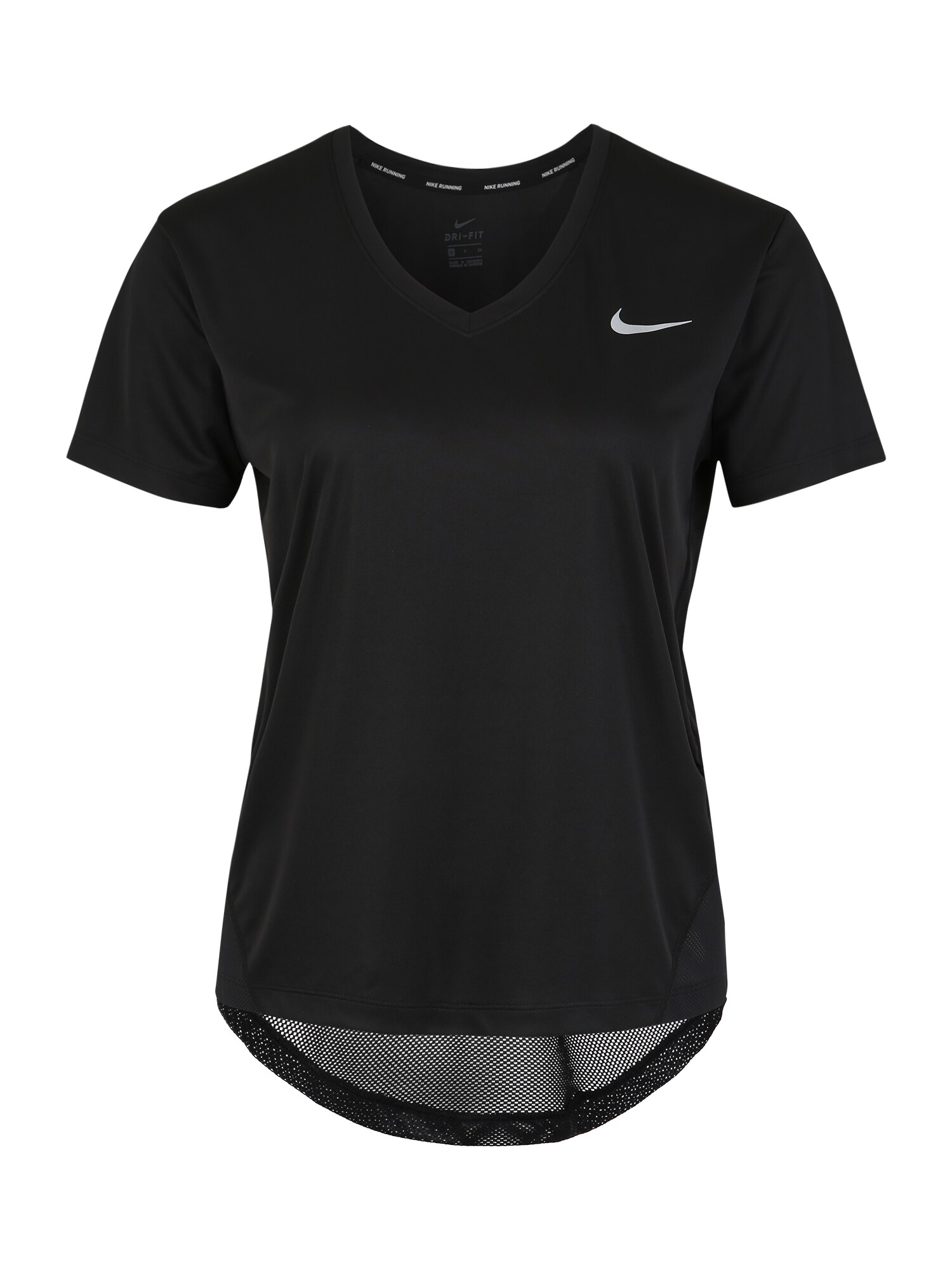 NIKE Sportiniai marškinėliai 'Miler'  balta / juoda