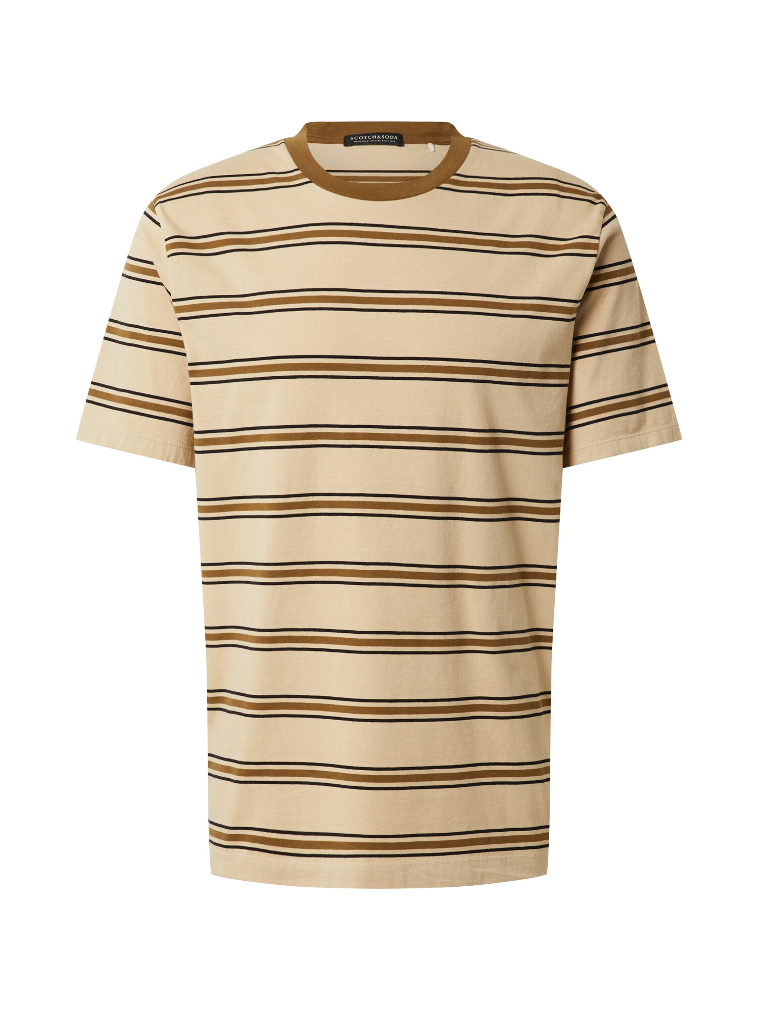 SCOTCH & SODA Marškinėliai  smėlio / ruda / mėlyna