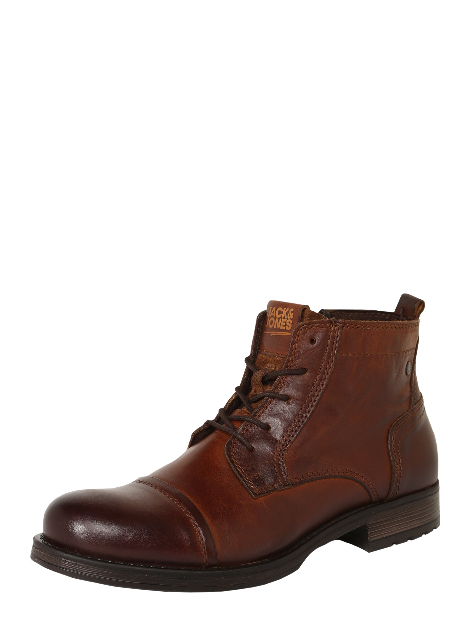 JACK & JONES Suvarstomieji batai 'Russel'  ruda (konjako)