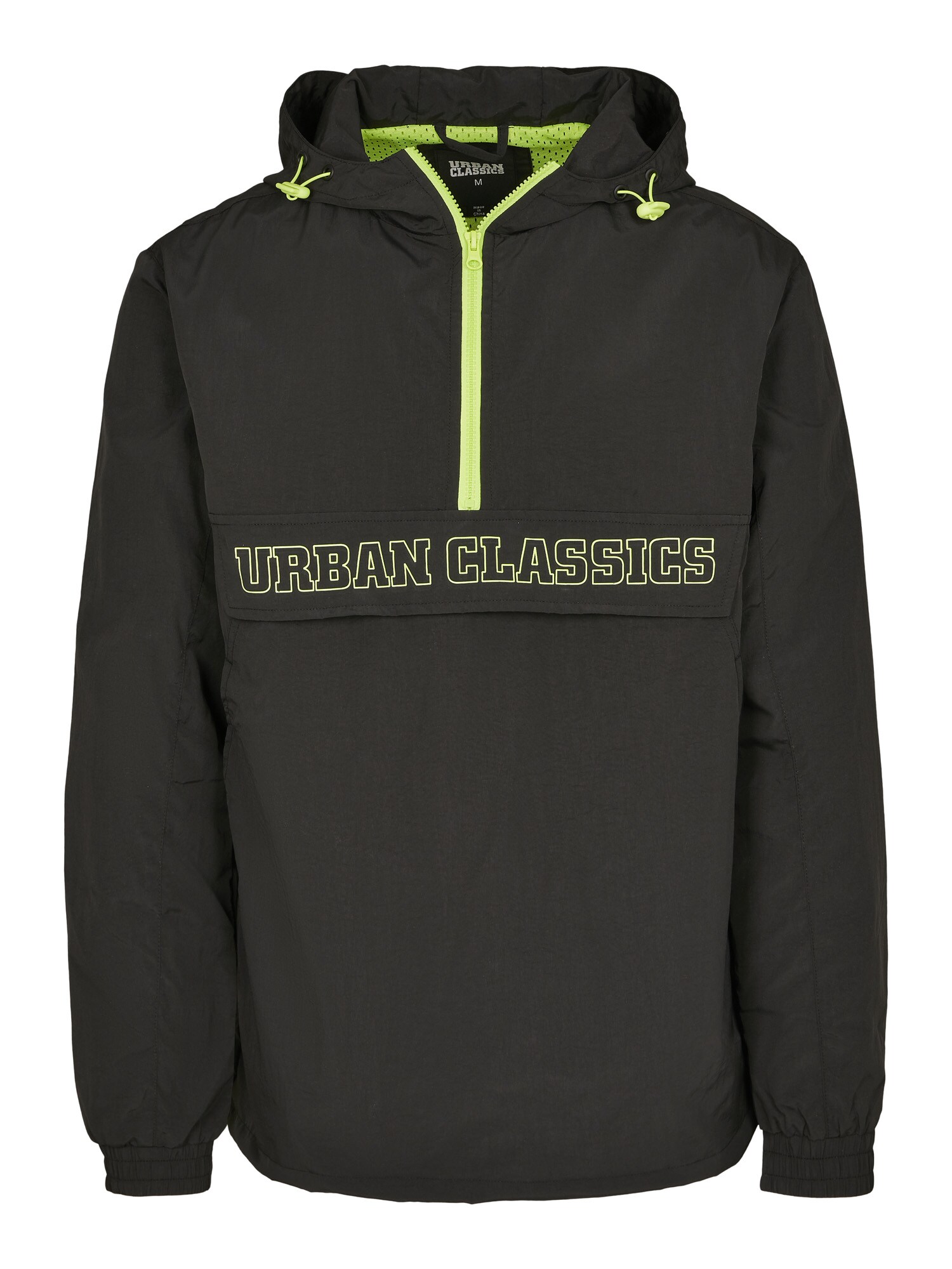 Urban Classics Demisezoninė striukė  juoda / žaliosios citrinos spalva