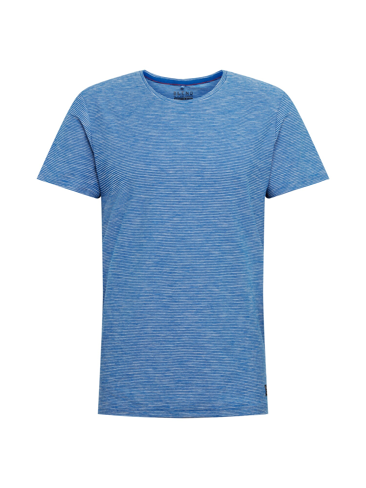 Blend Heren Shirt Tee Blauw Gemeleerd blend kopen in de aanbieding