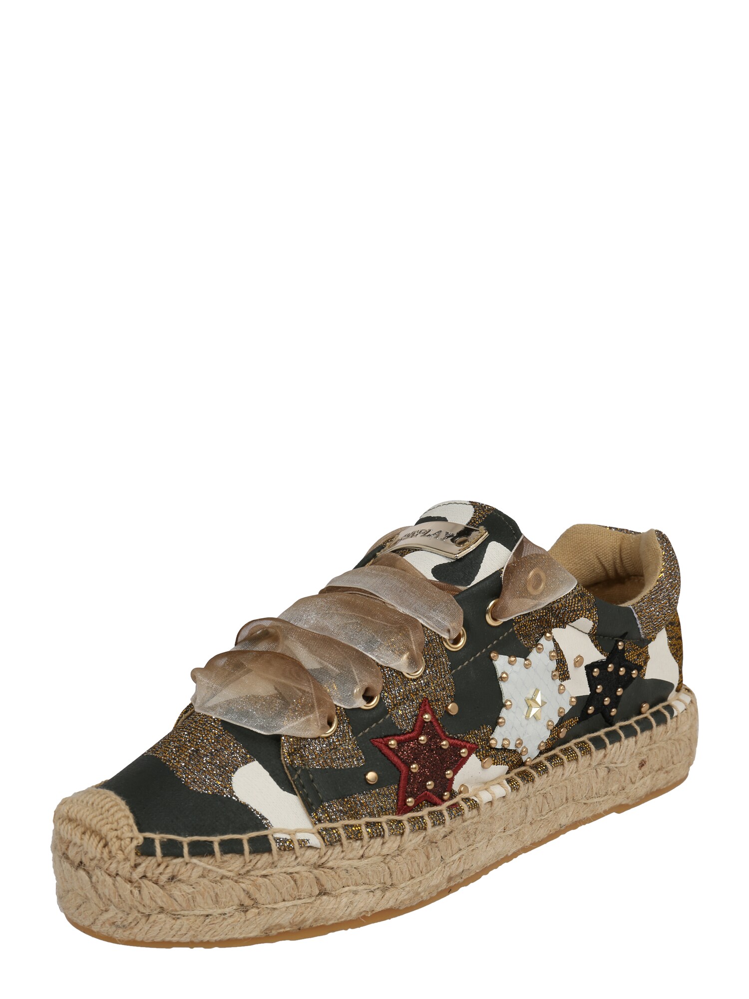 Replay Dames Veterschoen Natle Beige Groen Olijfgroen replay kopen in de aanbieding