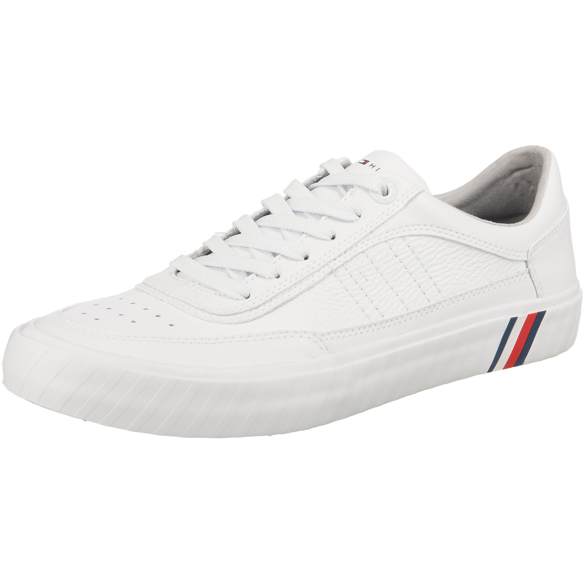 TOMMY HILFIGER Sportbačiai be auliuko 'CORPORATE PREMIUM'  balta / raudona / tamsiai mėlyna