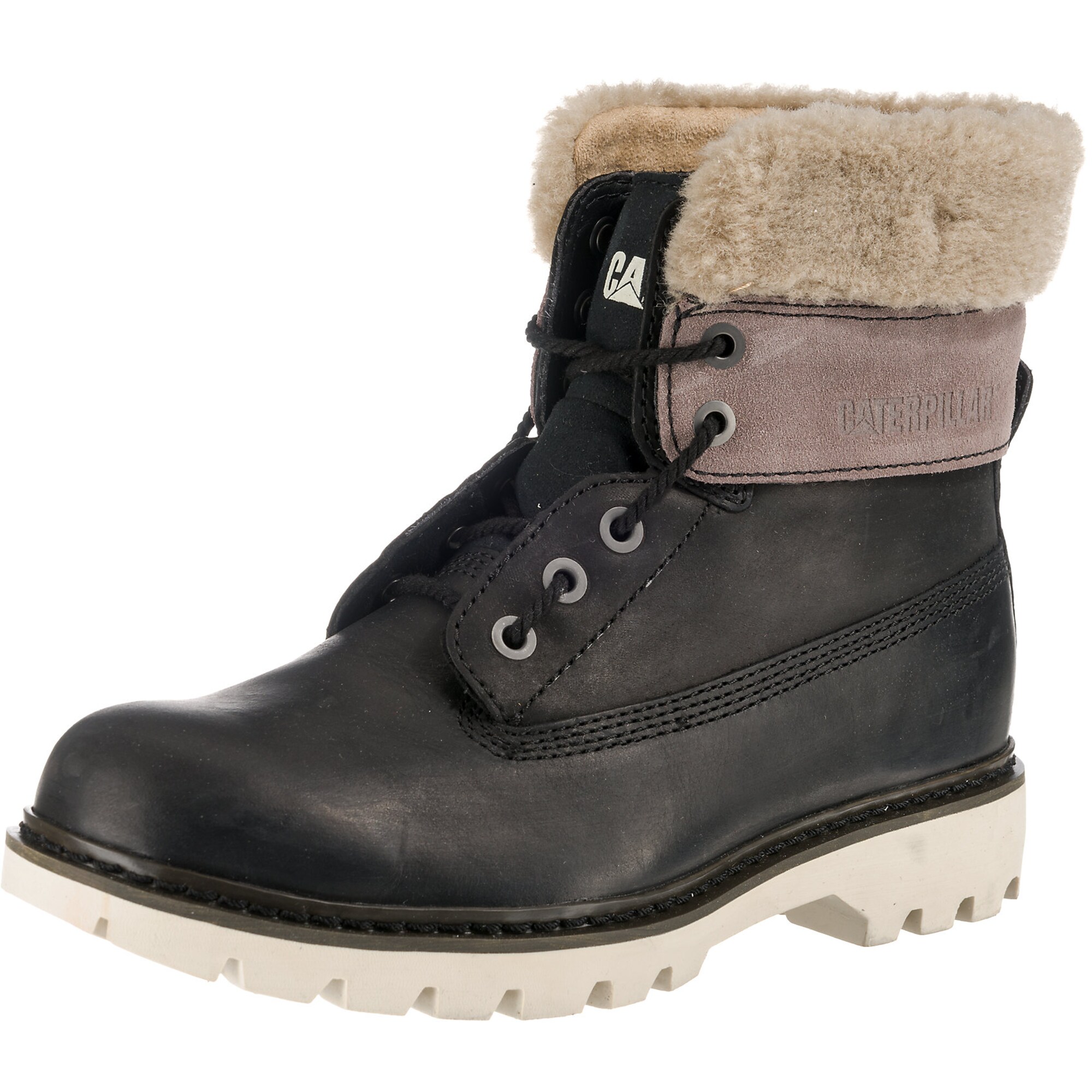 Caterpillar Dames Veterlaarsjes Lookout Rosa Zwart caterpillar kopen in de aanbieding