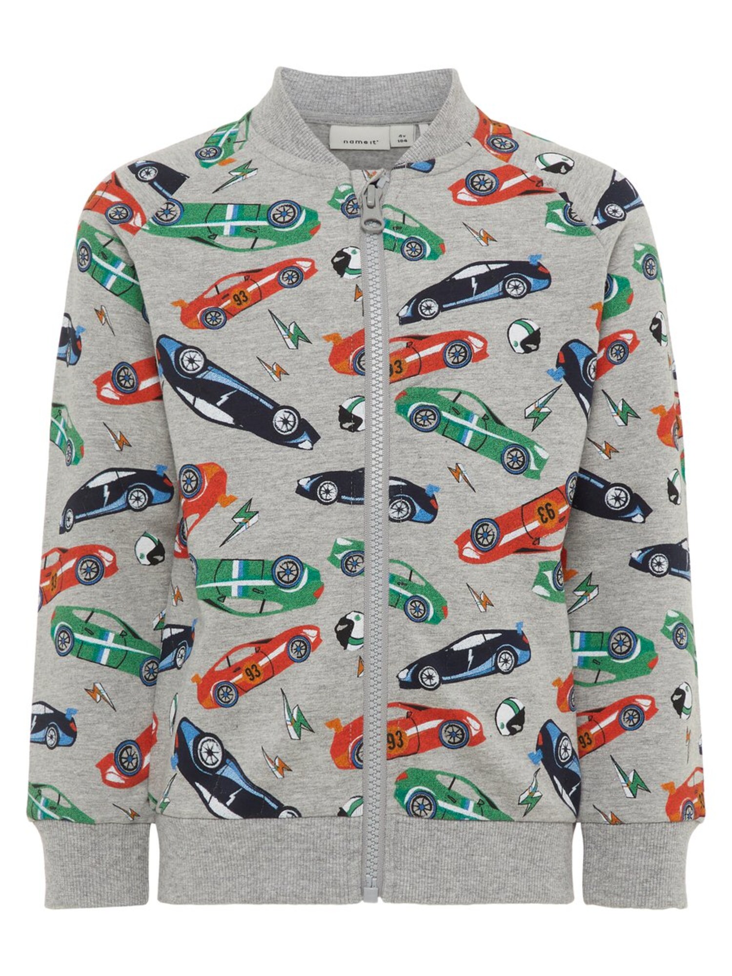 Name It Jongens Sweatvest Navy Grijs Gemeleerd Lichtgroen Oranjerood name it kopen in de aanbieding