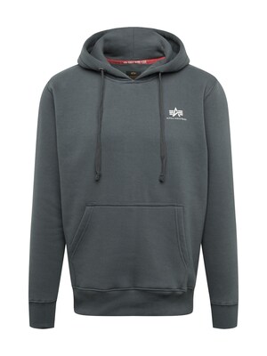 ALPHA INDUSTRIES Sudadera  gris oscuro / blanco