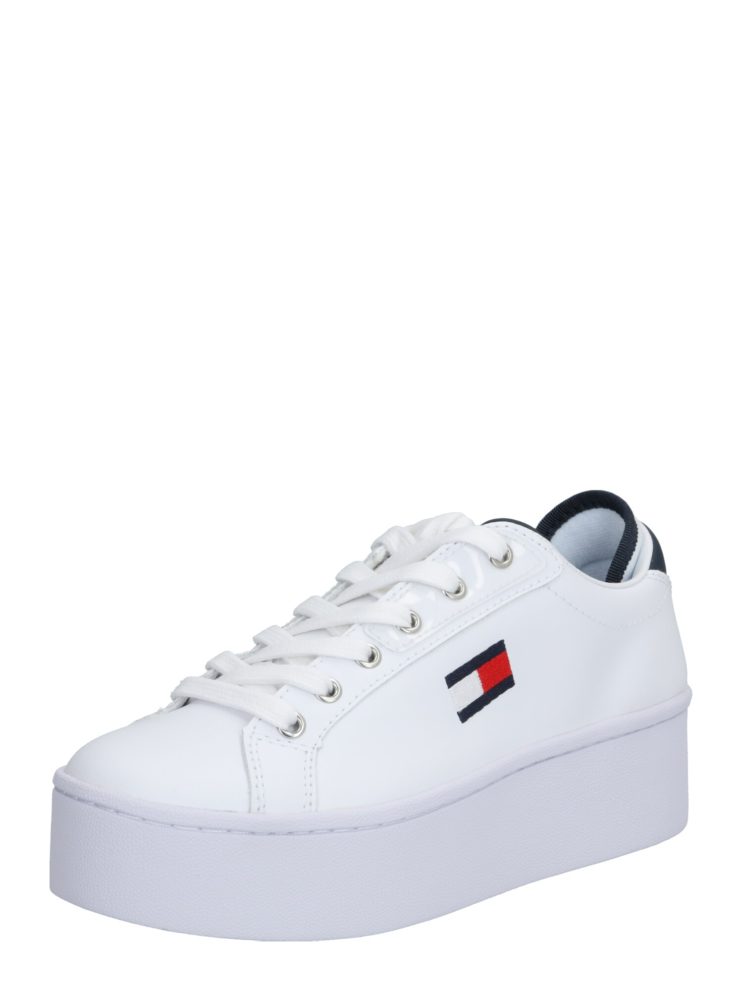 Tommy Jeans Sportbačiai be auliuko  balta / tamsiai mėlyna / raudona