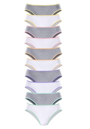 PETITE FLEUR, Slip, szürke & fehér