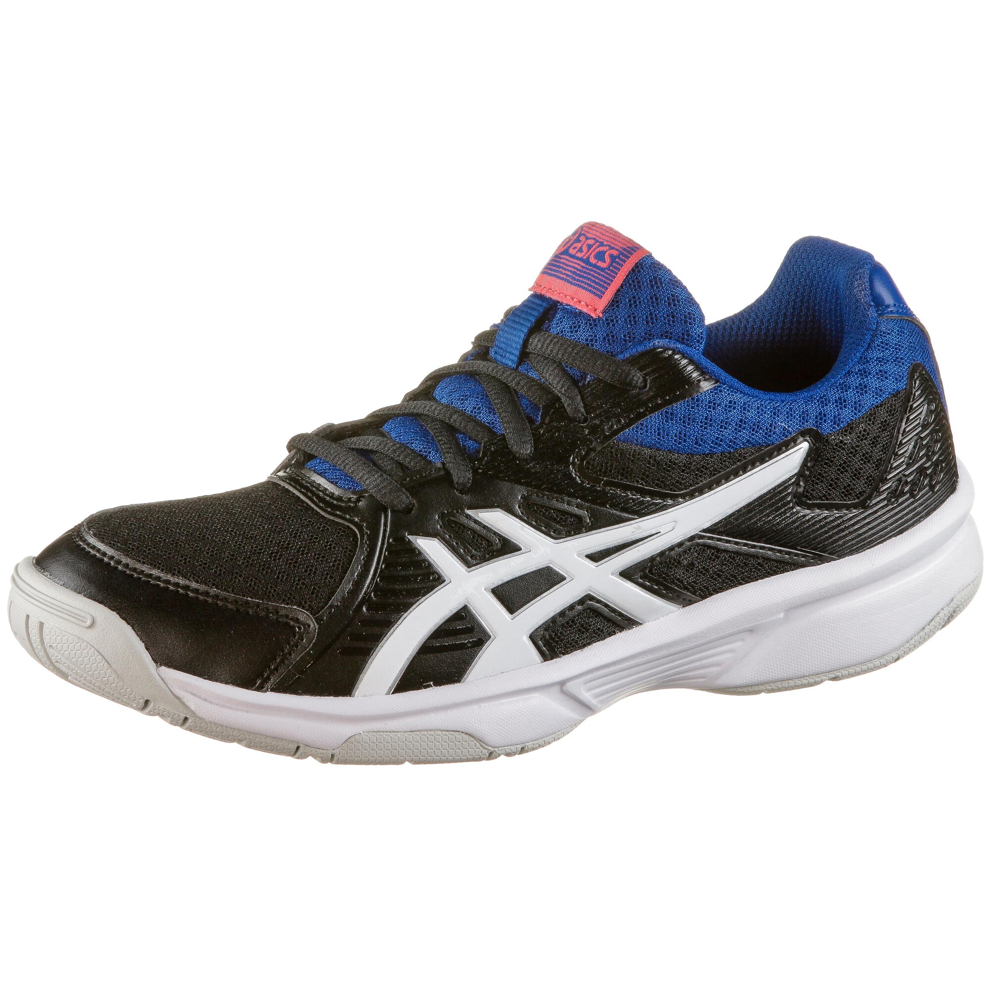 Asics Dames Sportschoen Upcourt 3 Blauw Zwart Wit asics kopen in de aanbieding