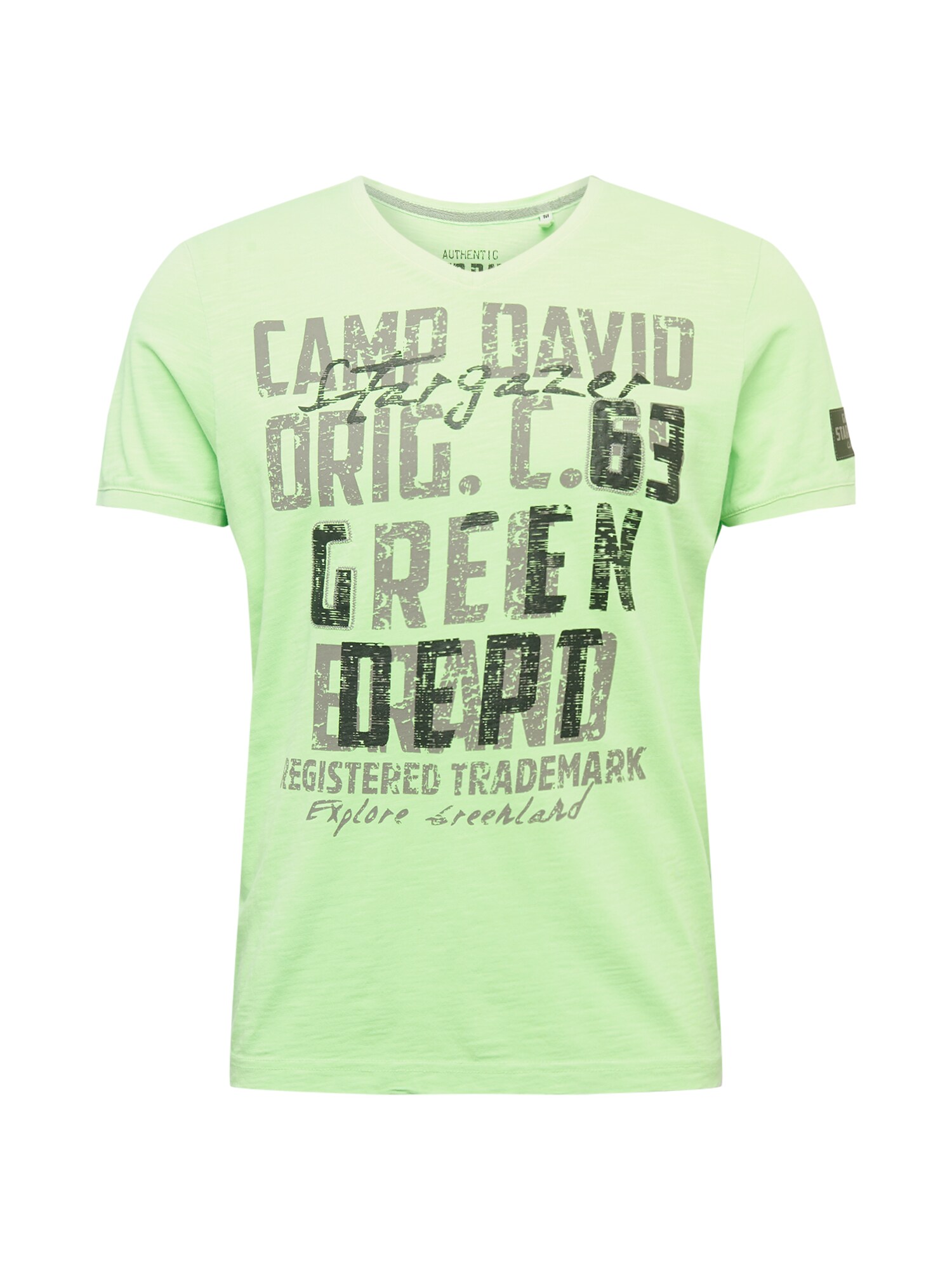 CAMP DAVID Marškinėliai  žalia / juoda
