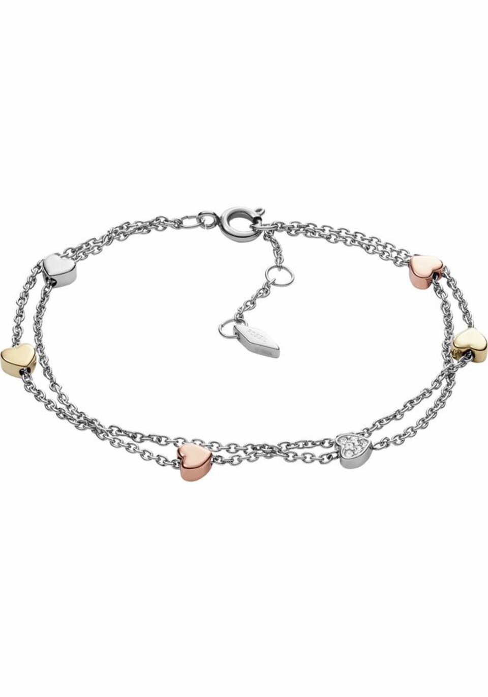 Armband 'Herzen JF02854998' guld / roséguld