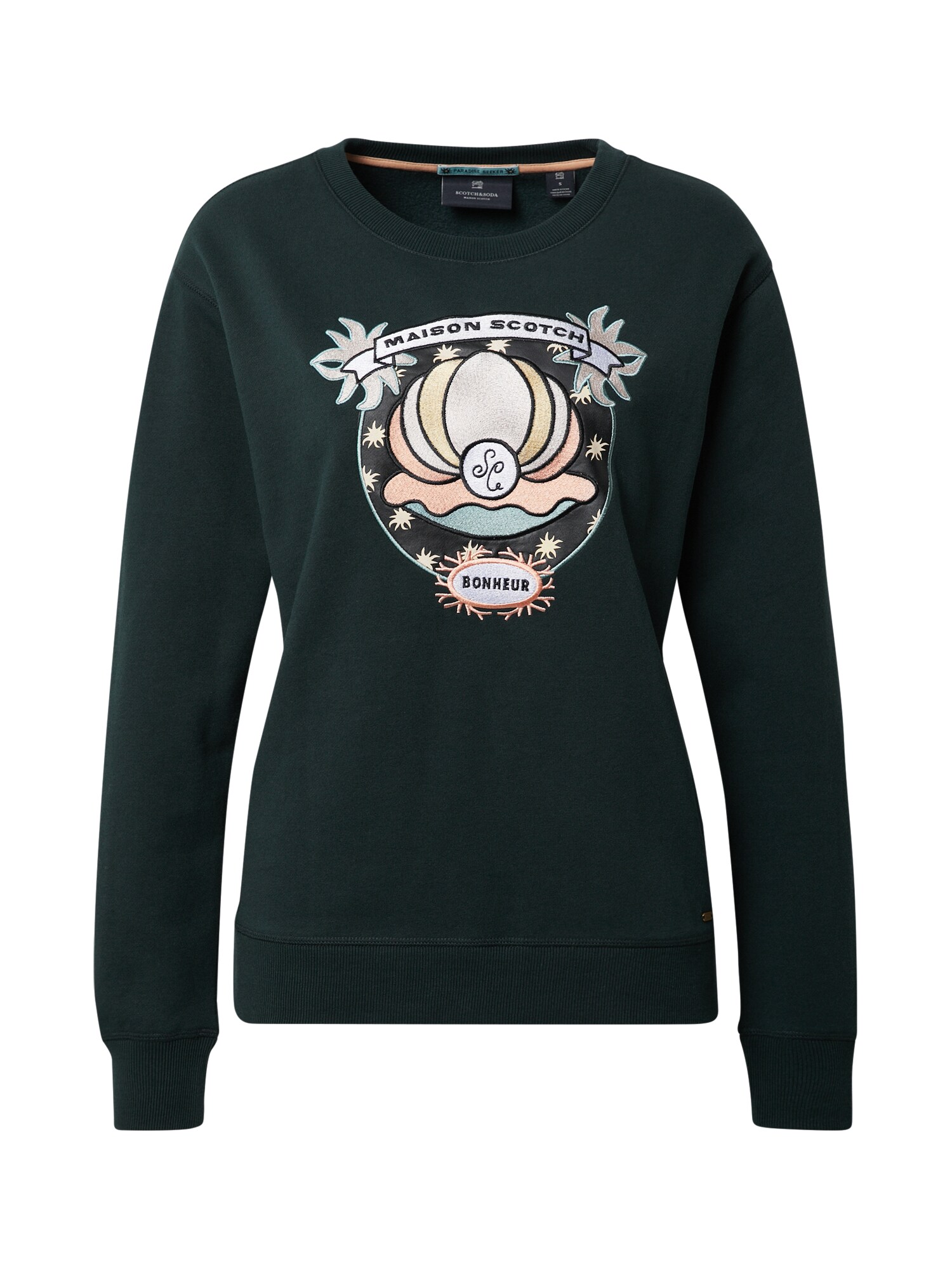 SCOTCH & SODA Megztinis be užsegimo  tamsiai žalia / mišrios spalvos