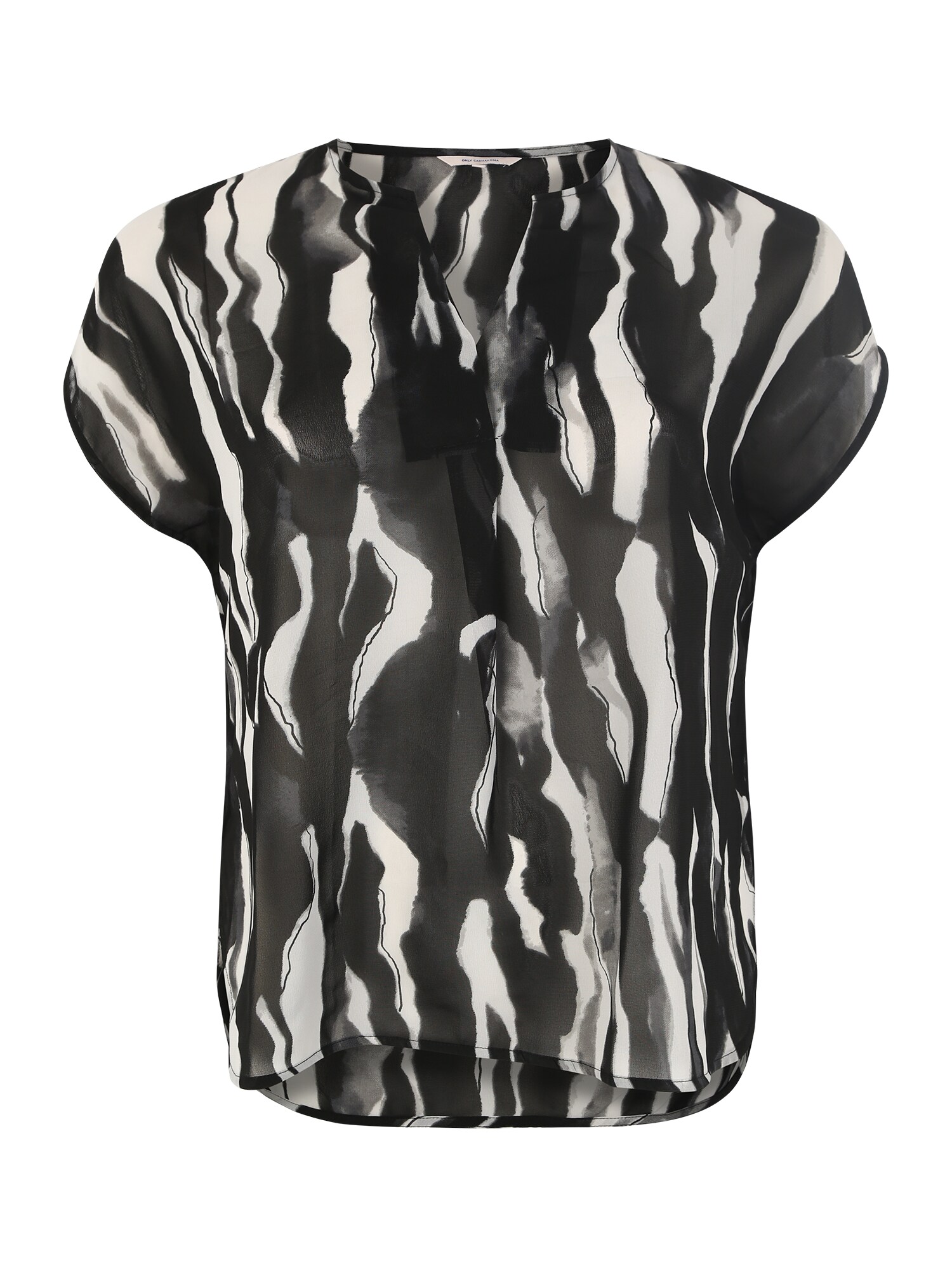 Only Carmakoma Dames Blouse Mischa Zwart Wit only carmakoma kopen in de aanbieding