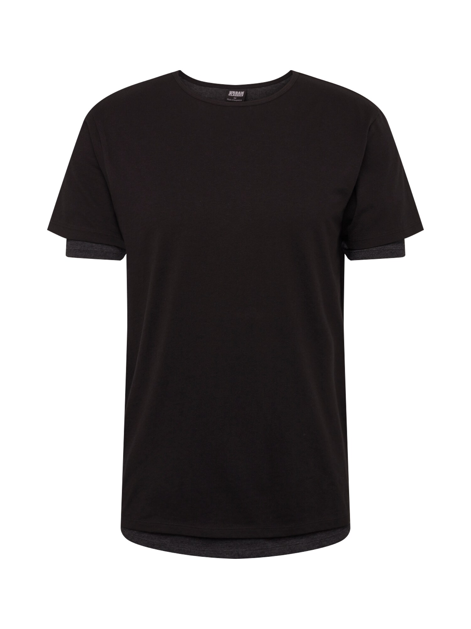 Urban Classics Heren Shirt Full Double Layered Tee Zwart urban classics kopen in de aanbieding