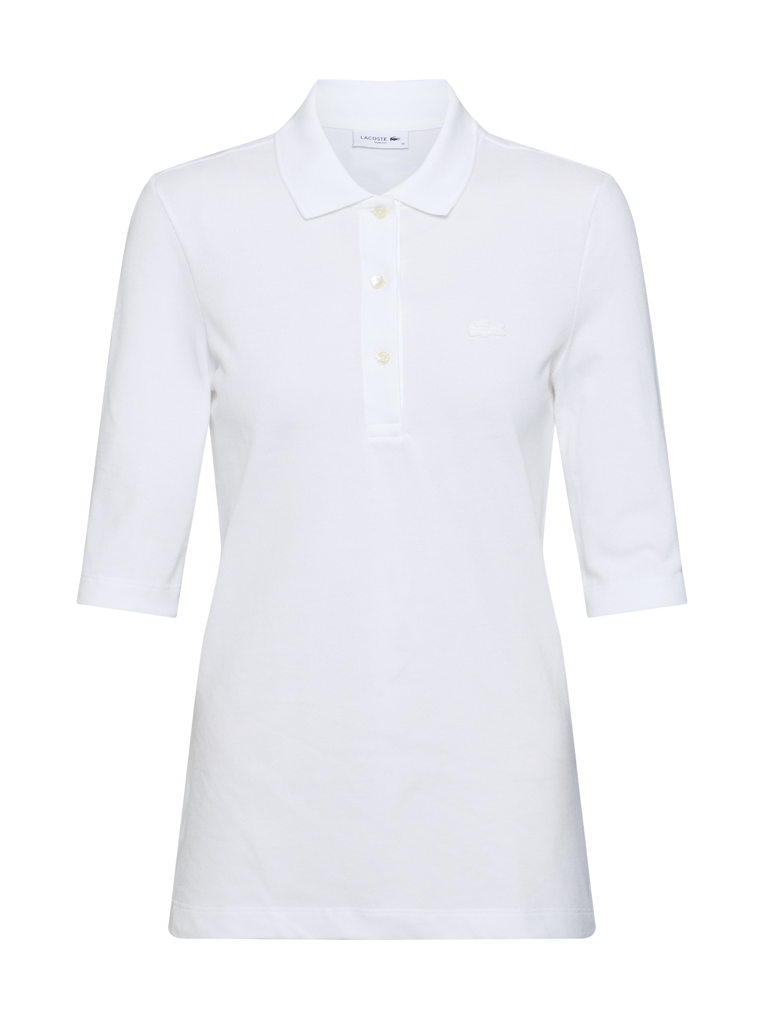 Lacoste LACOSTE Poloshirt 'CHEMISE COL BORD-COTES MA' weiß