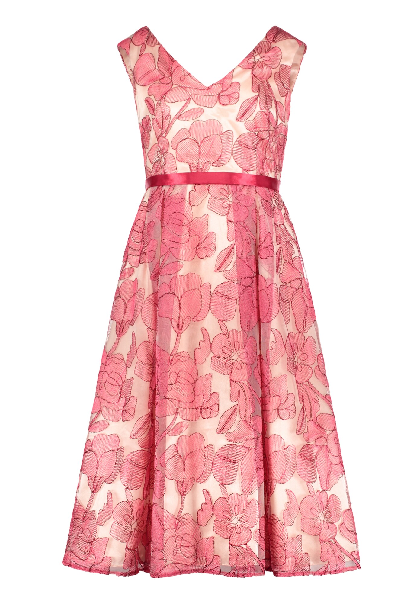 Vera Mont Dames Jurk Poederroze Neonroze vera mont kopen in de aanbieding