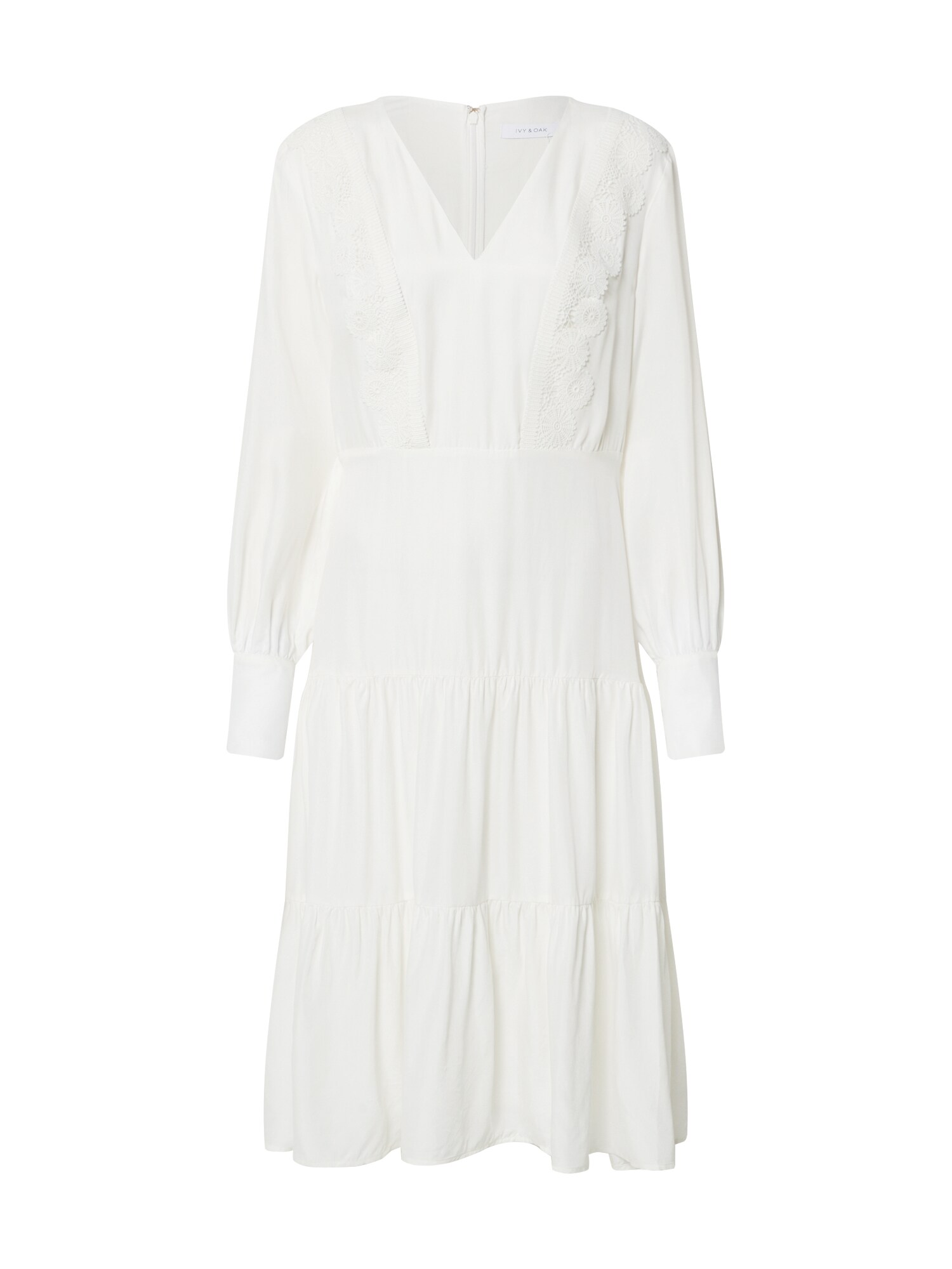 IVY & OAK Suknelė 'LACE MIX DRESS MIDI'  balta / juoda / mišrios spalvos