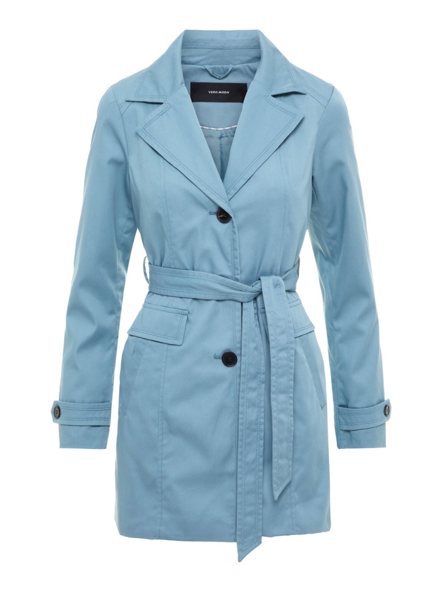 Vero Moda Dames Tussenmantel Eva Abby Lichtblauw vero moda kopen in de aanbieding