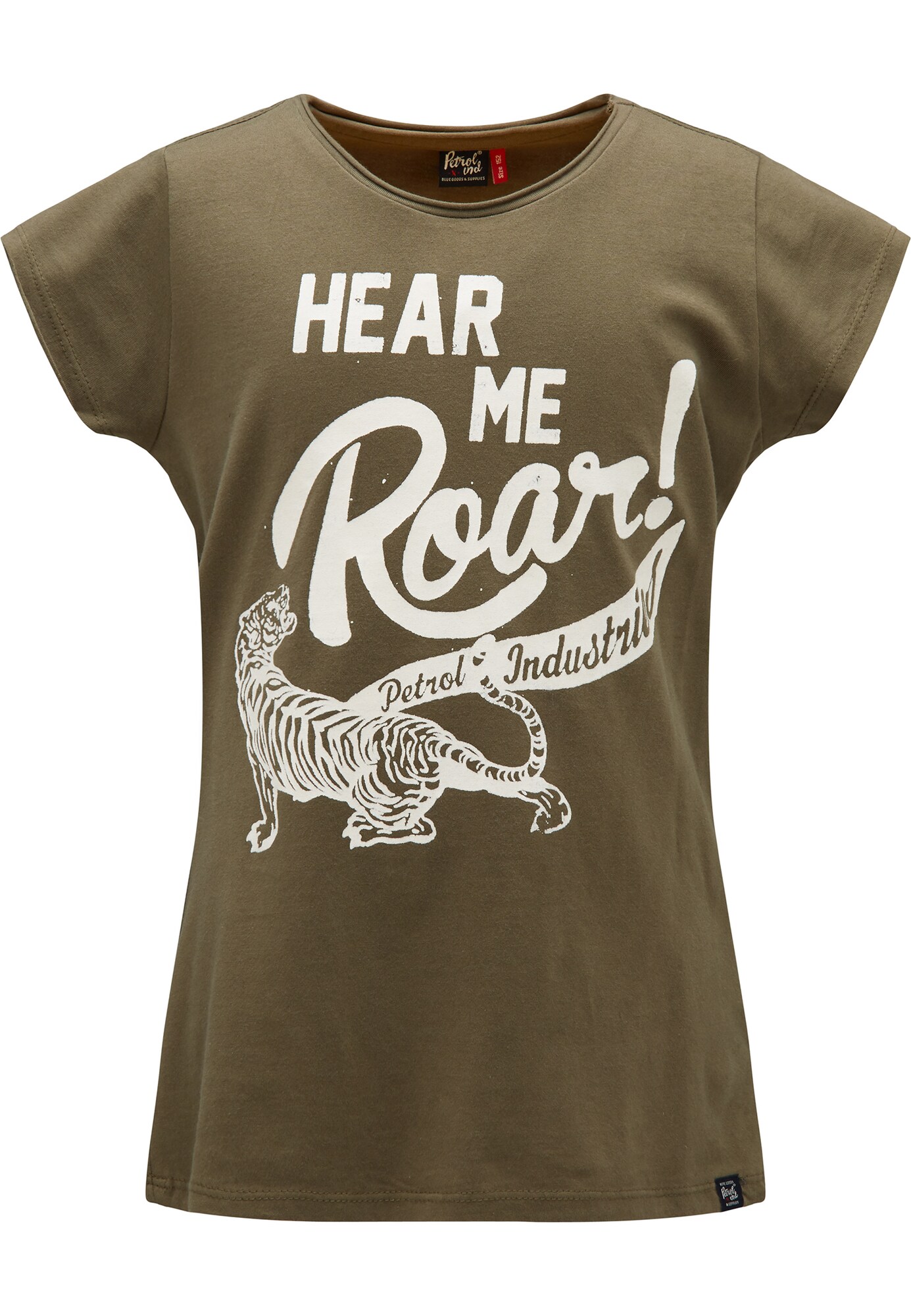 Petrol Industries Meisjes Shirt Olijfgroen Wit petrol industries kopen in de aanbieding