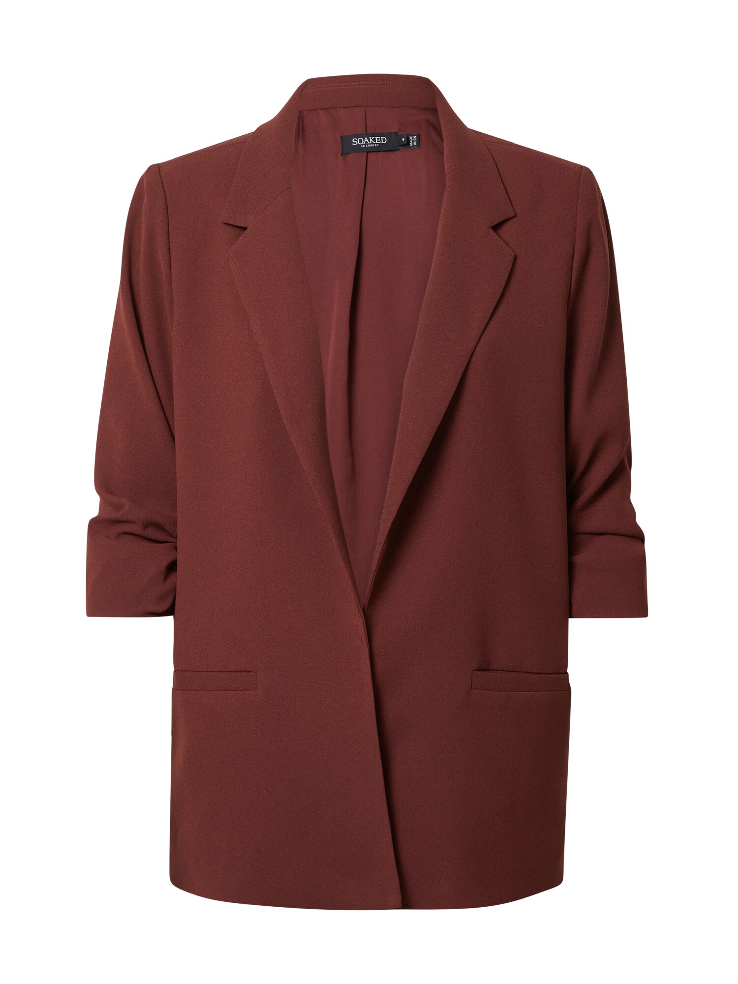 SOAKED IN LUXURY Blazer švarkas 'Shirley'  vyno raudona spalva