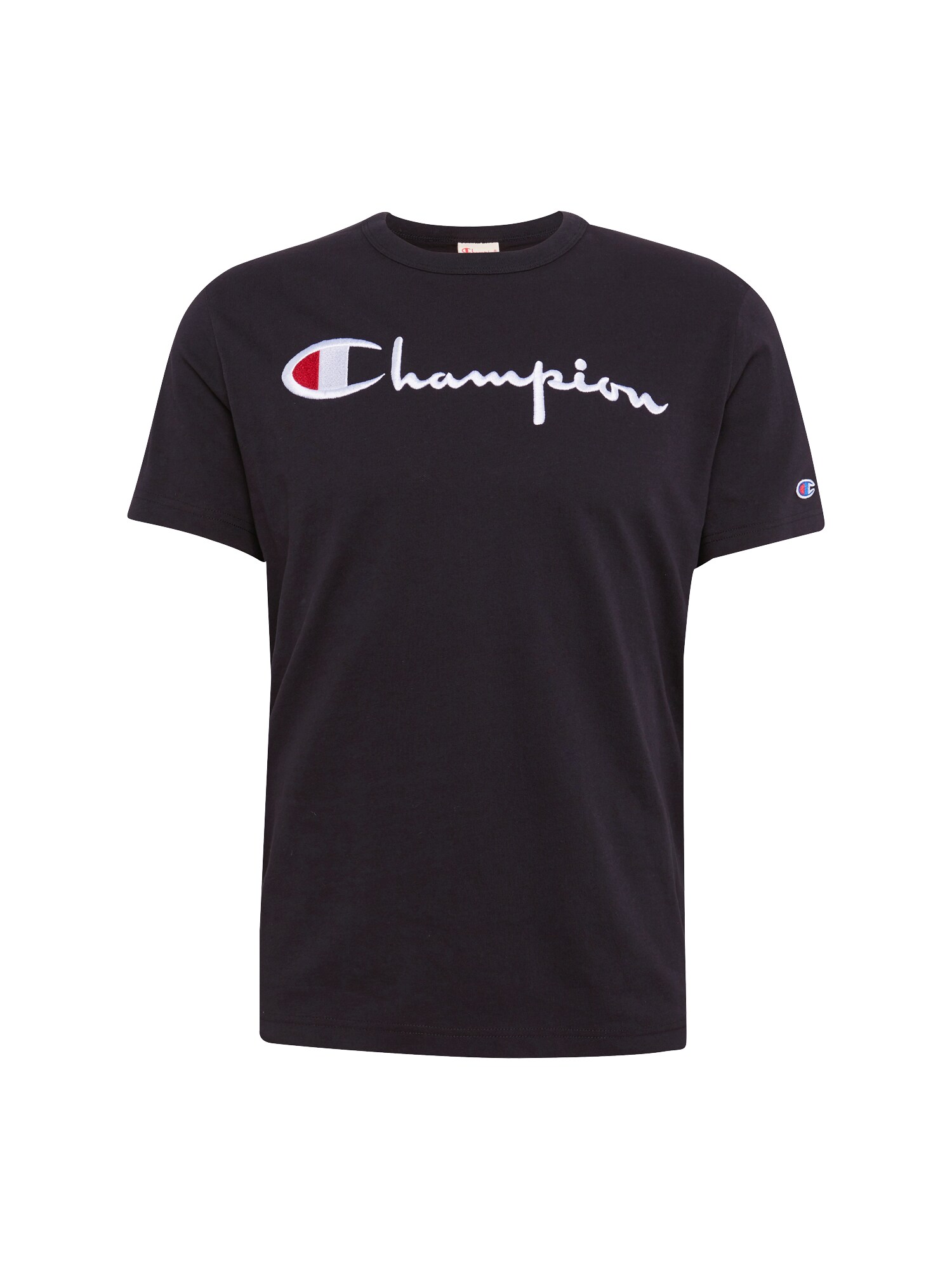 Champion Reverse Weave Marškinėliai  juoda / balta