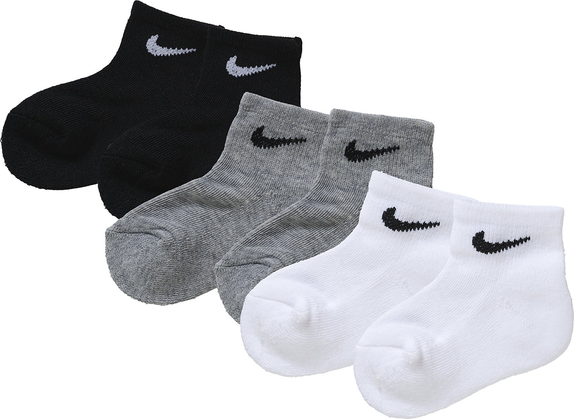 Nike Sportswear Ponožky 'Ankle'  sivá / čierna / biela