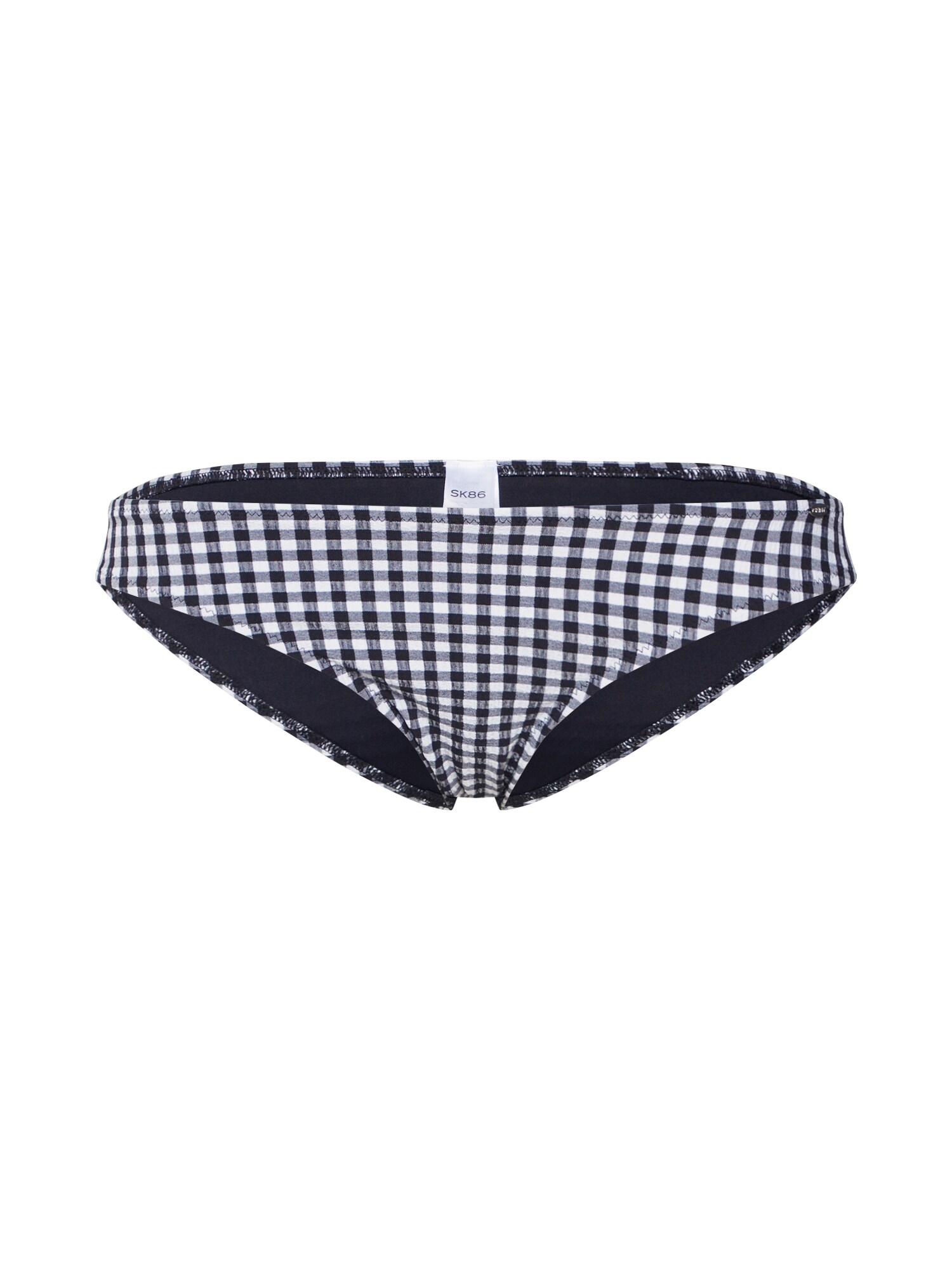 Skiny Bikinio kelnaitės 'Plaid Sun'  juoda / balta