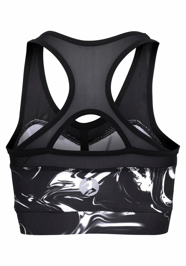 LASCANA ACTIVE, Sport top 'Black Marble', fekete, 1 kép a 6 közül
