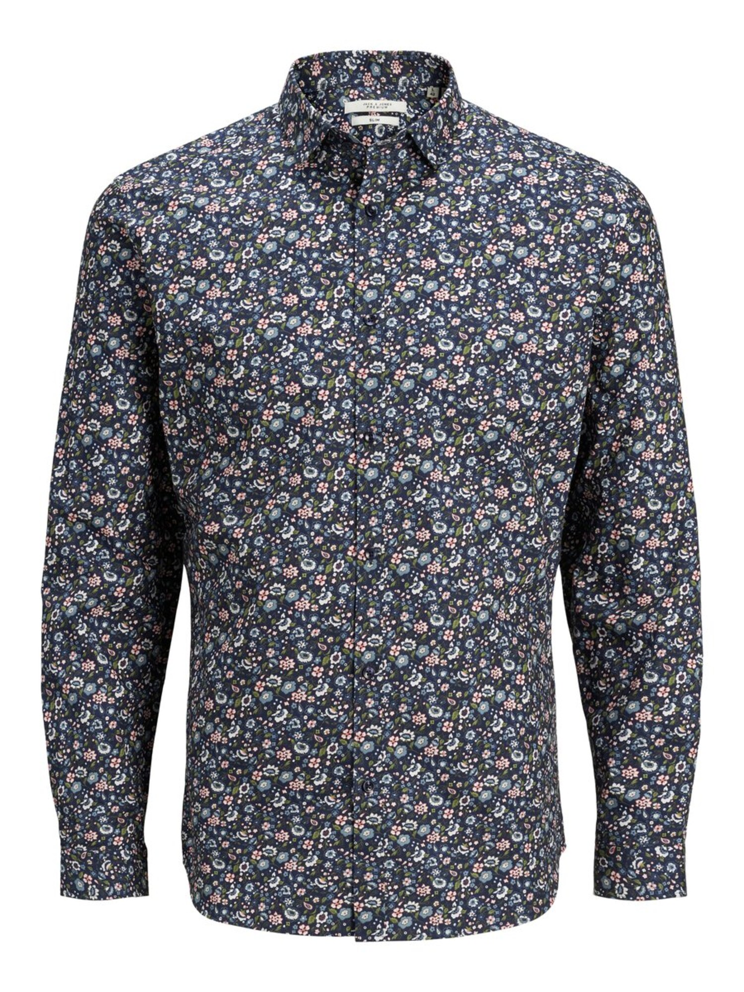 JACK & JONES Dalykiniai marškiniai 'JPRBLABLACKPOOL SHIRT L/S S20 STS'  mėlyna / mišrios spalvos