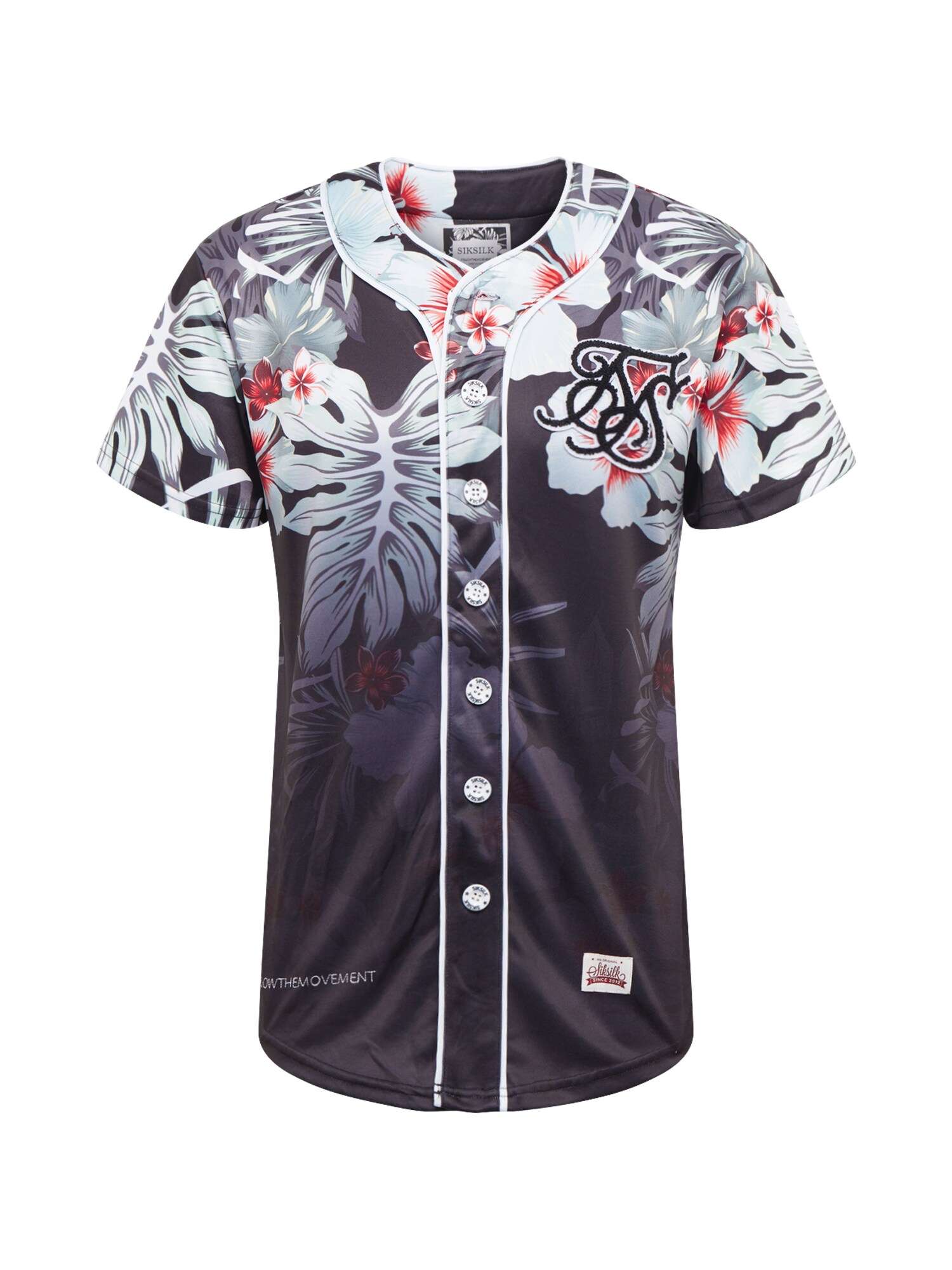SikSilk Marškinėliai  raudona / juoda / balta