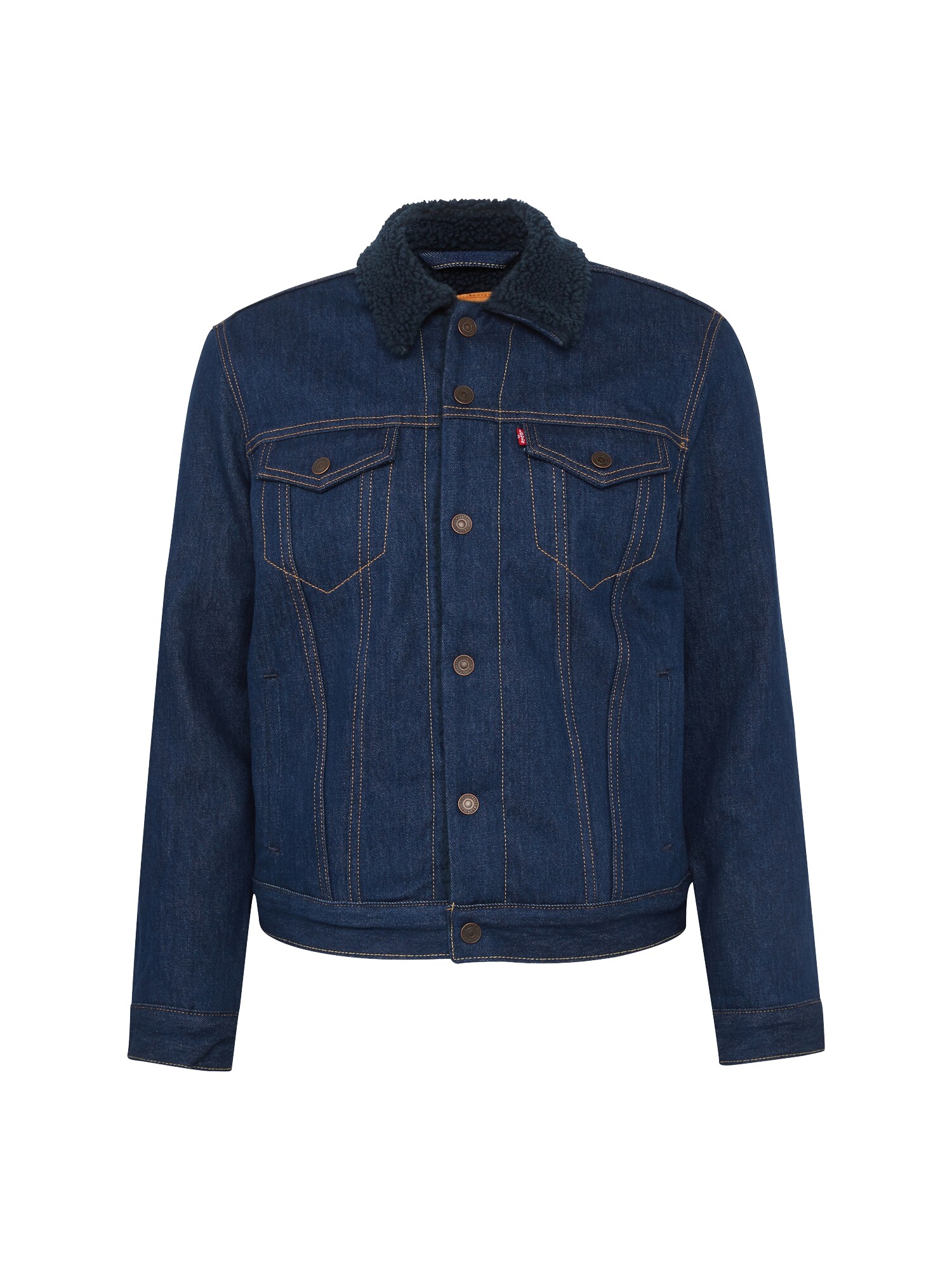 LEVIS Jeansjacke TYPE 3 SHERPA TRUCKER blue denim / dunkelblau