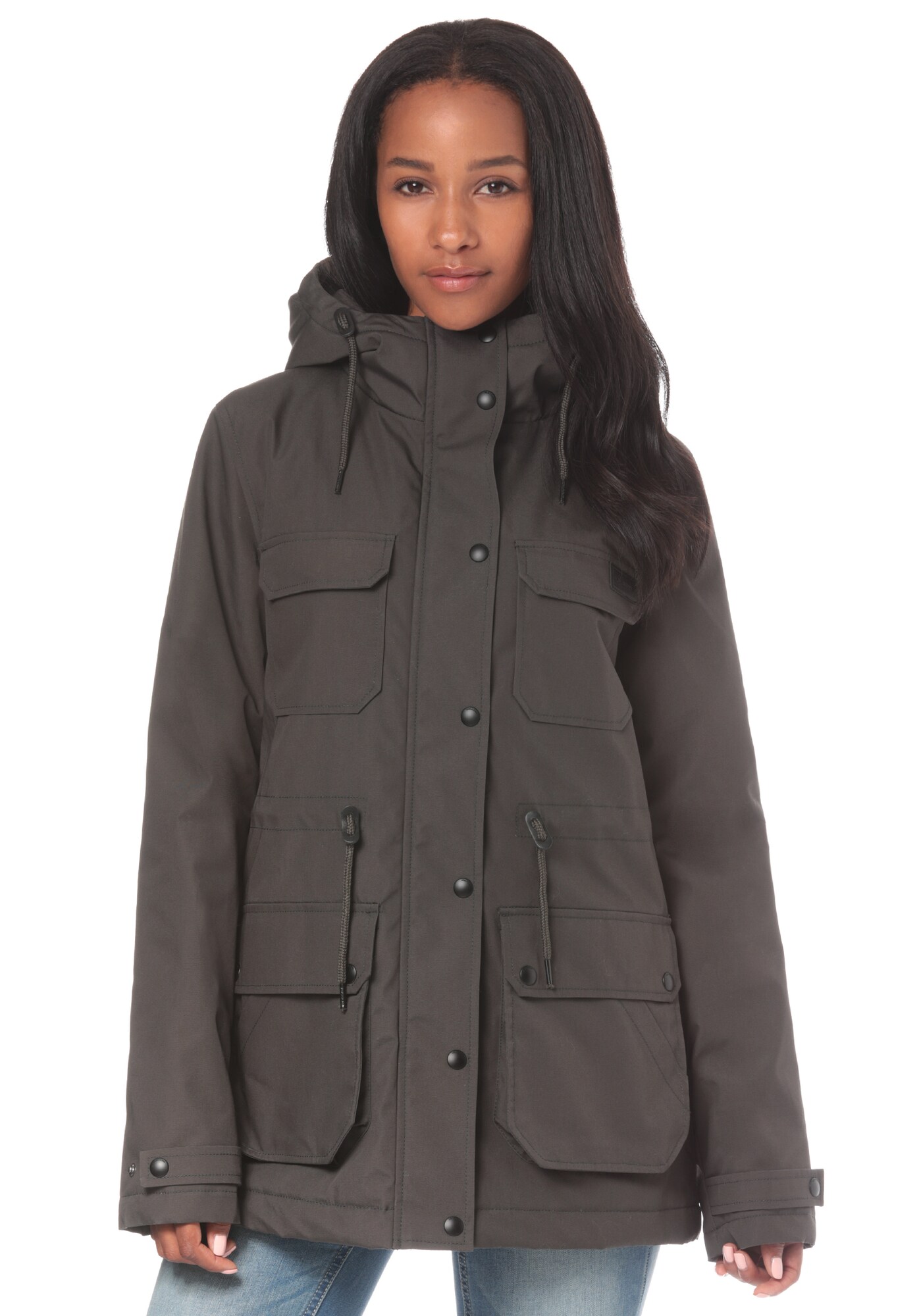 Volcom Dames Winterjas Venson Basaltgrijs volcom kopen in de aanbieding