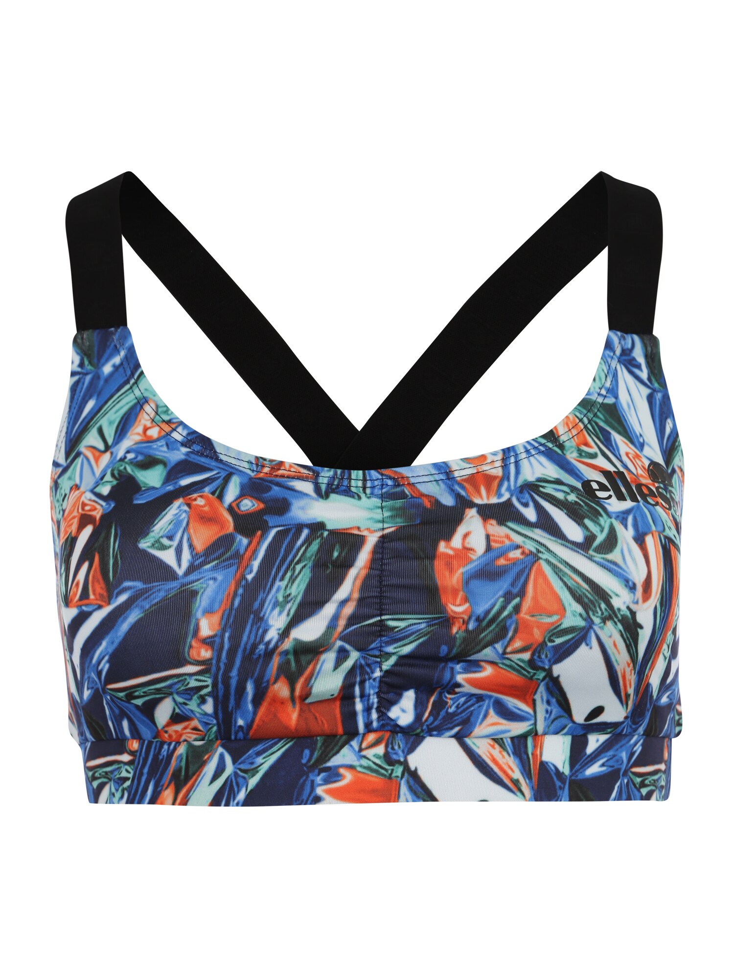 Ellesse Dames Sport Bh Effulgent Blauw Turquoise Zwart ellesse kopen in de aanbieding