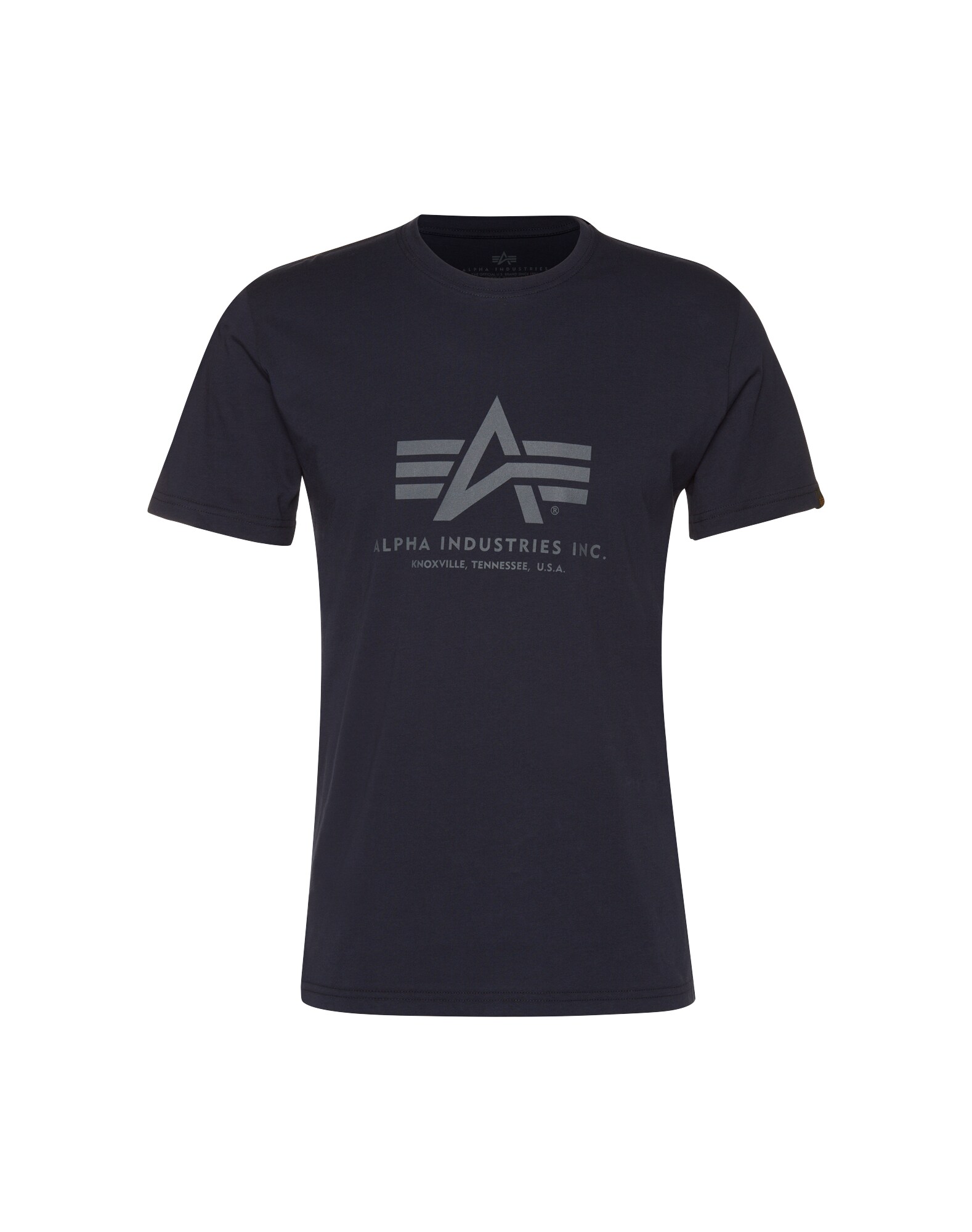 ALPHA INDUSTRIES Tričko  tmavomodrá / sivá