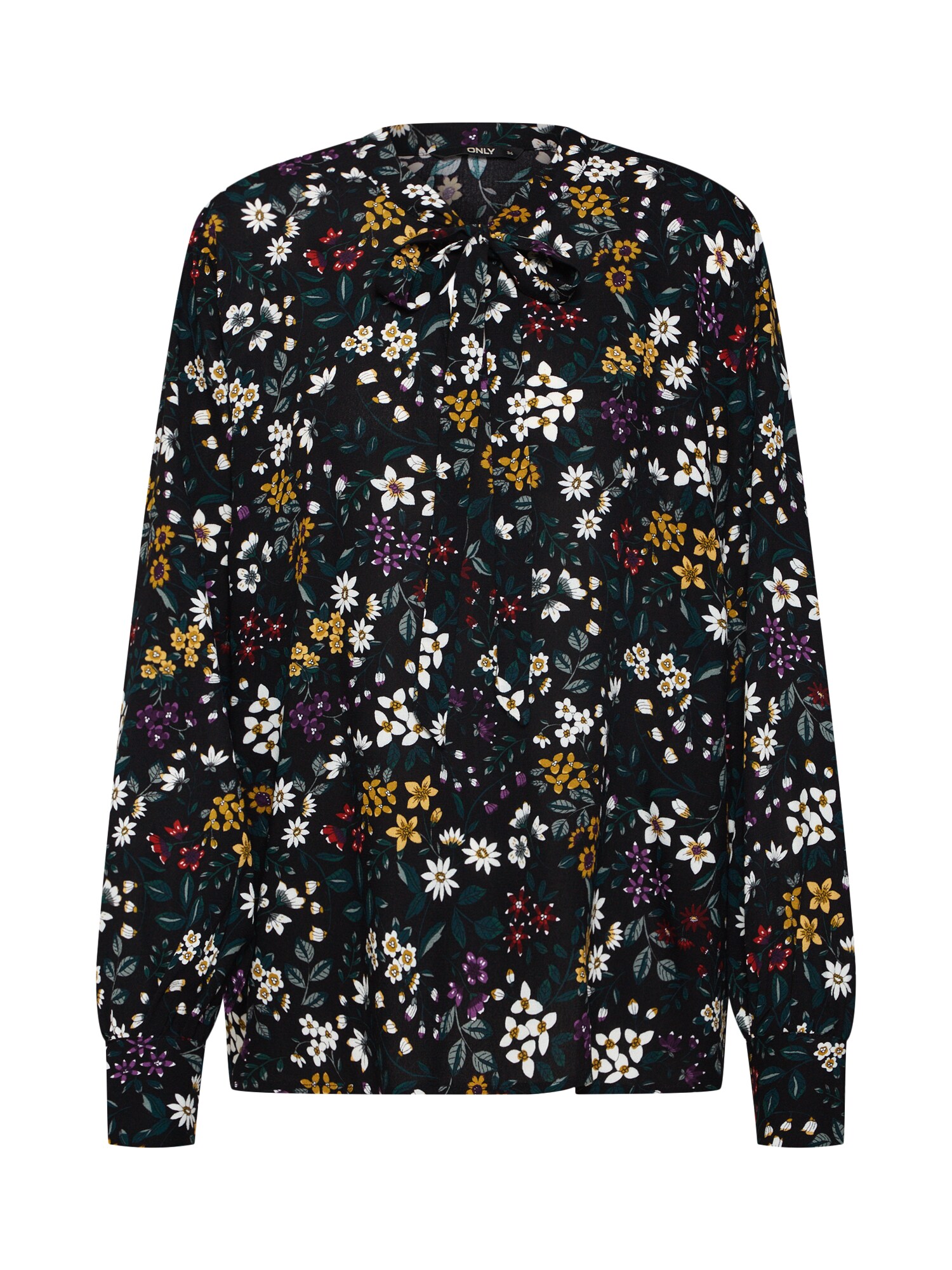 Only Dames Blouse Onlnaomi Ls Bow Top Wvn Gemengde Kleuren Zwart only kopen in de aanbieding