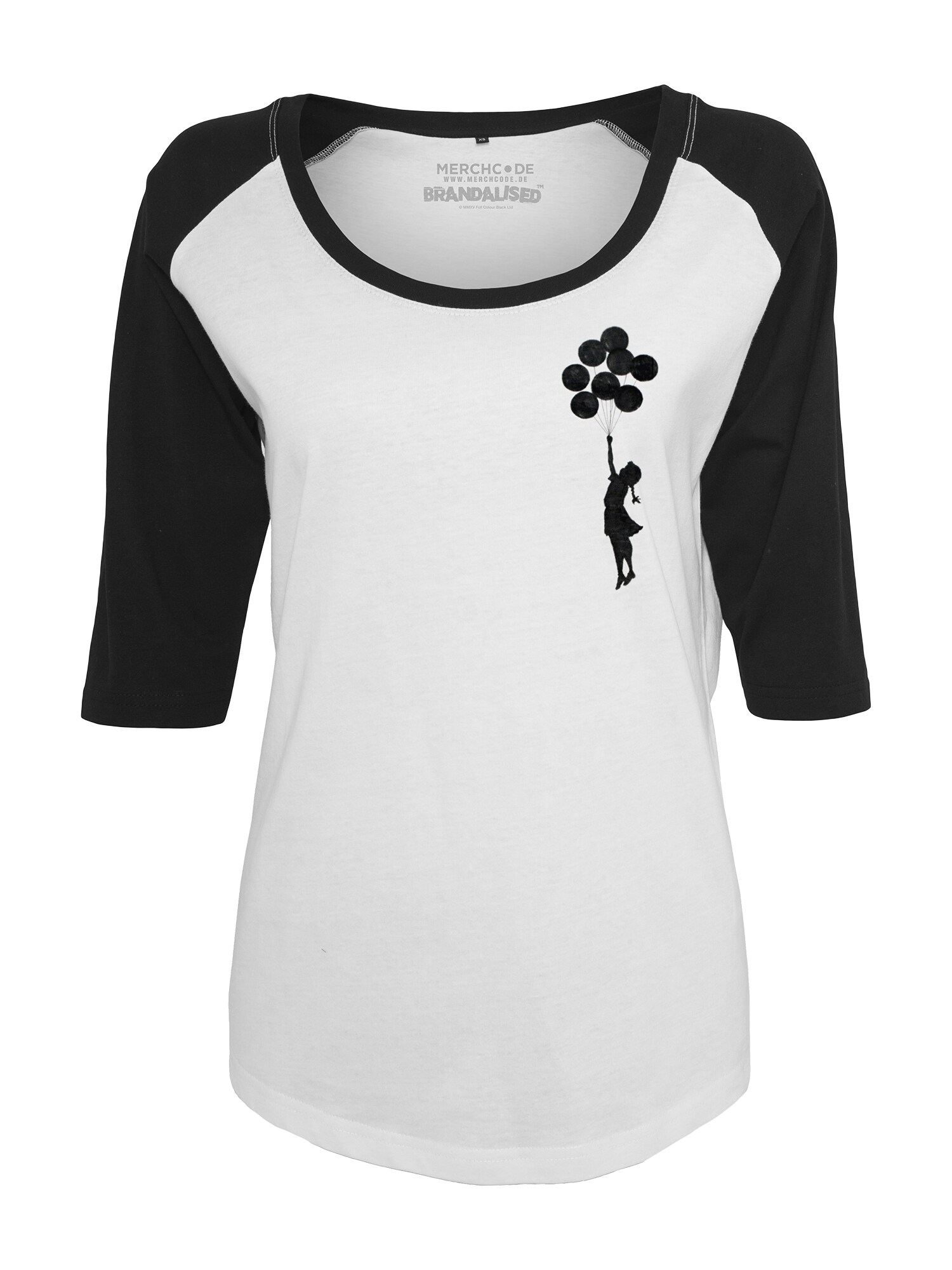 Mister Tee Tricou Banksy Balloons  negru / alb