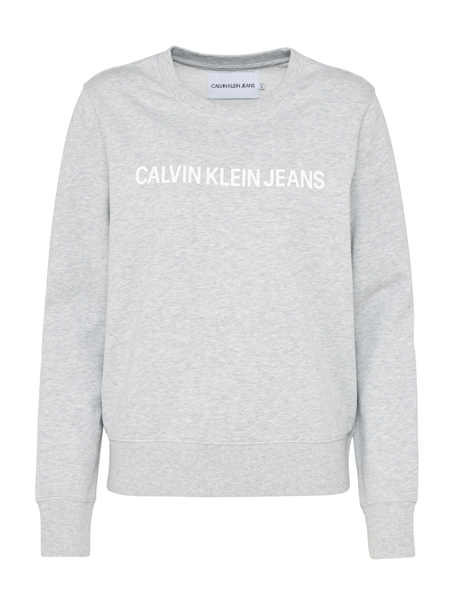 Calvin Klein Jeans Megztinis be užsegimo  margai pilka / balta