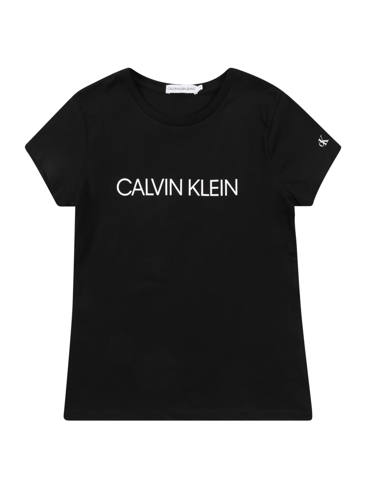 Calvin Klein Jeans Marškinėliai 'INSTITUTIONAL SS SLIM T-SHIRT'  juoda