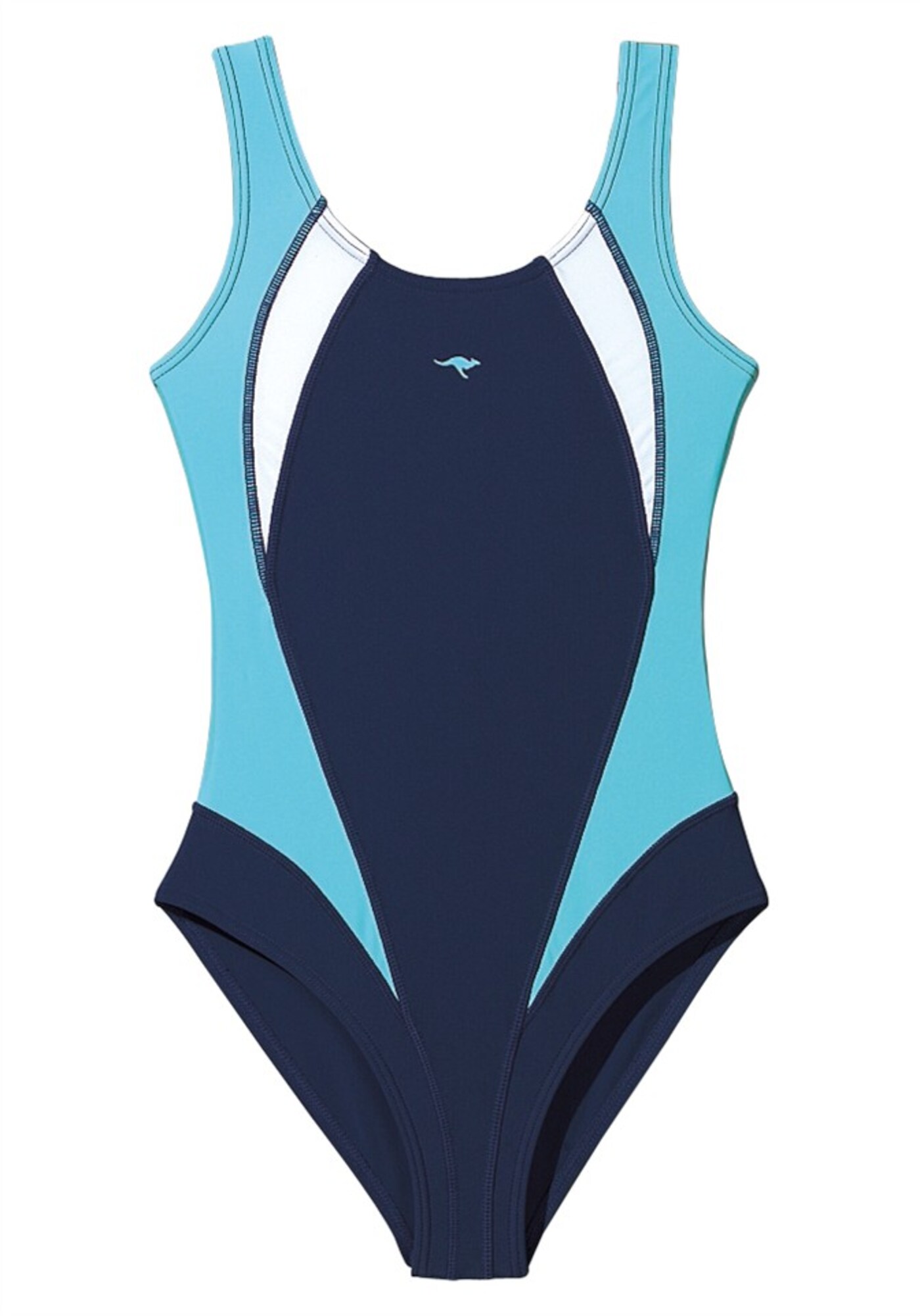 KangaROOS Costum de baie întreg  albastru aqua / albastru gențiană / alb