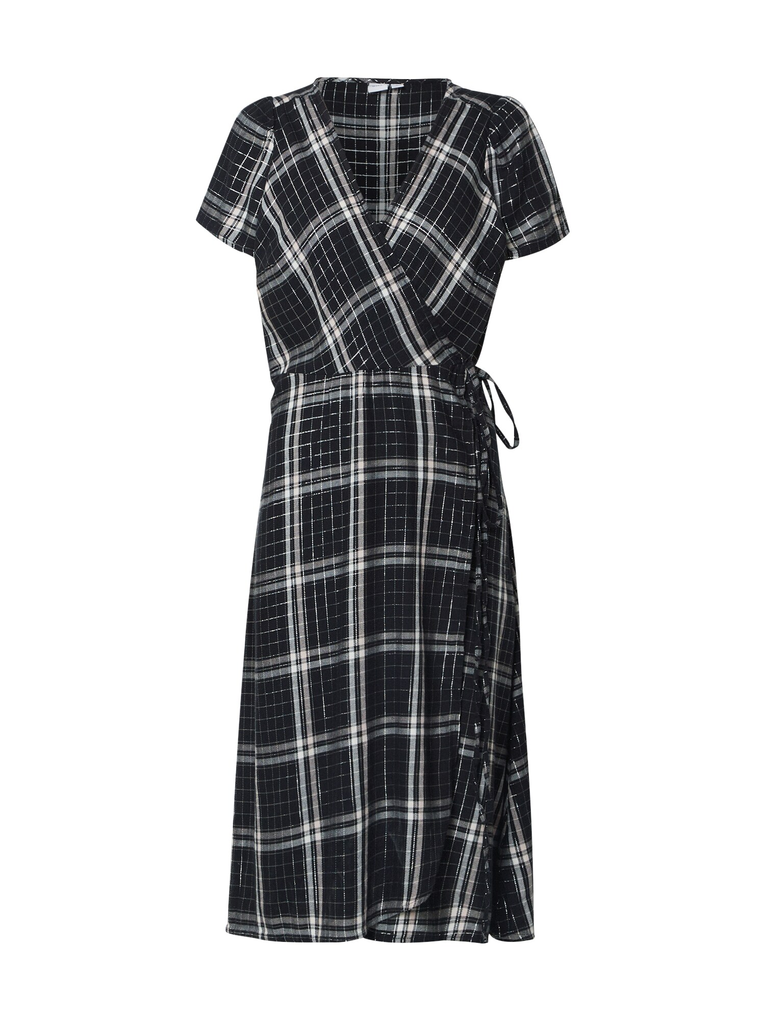 GAP Suknelė 'MIDI WRP DRS - PLAID'  juoda