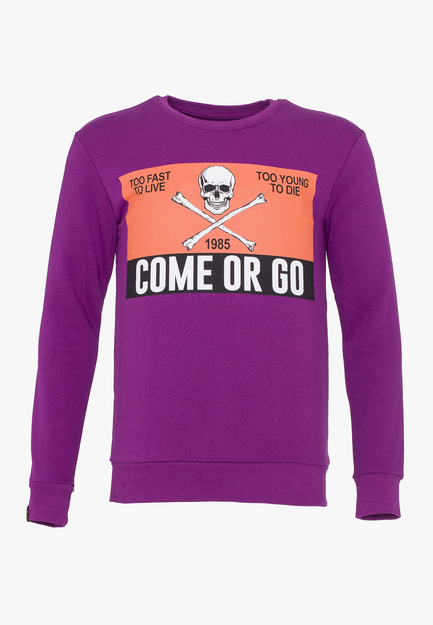 Plus Eighteen Heren Sweatshirt Lila plus eighteen kopen in de aanbieding